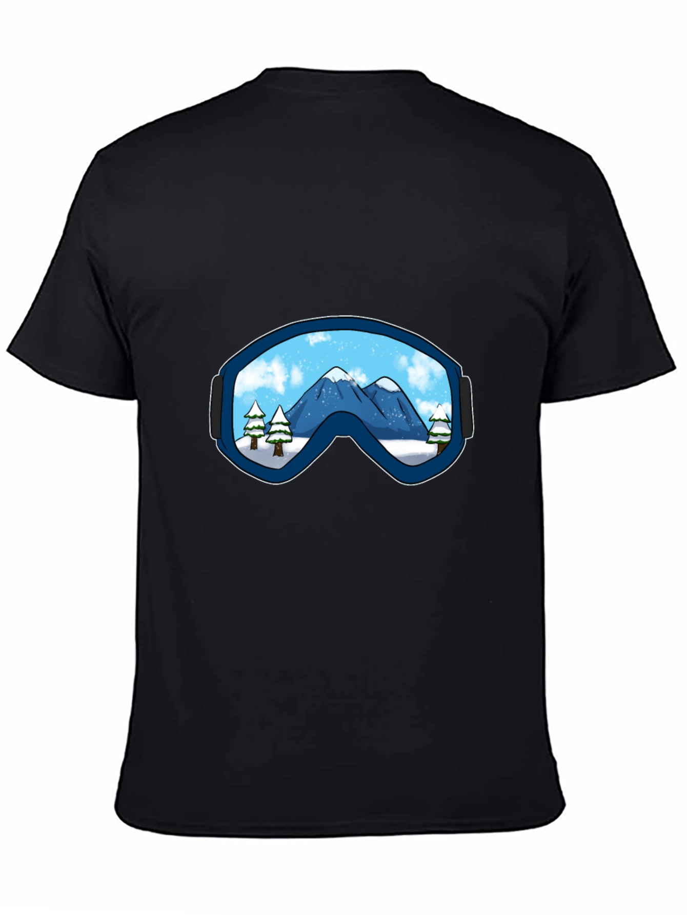 Mountain View Ski Goggles Graphic Tee - Black