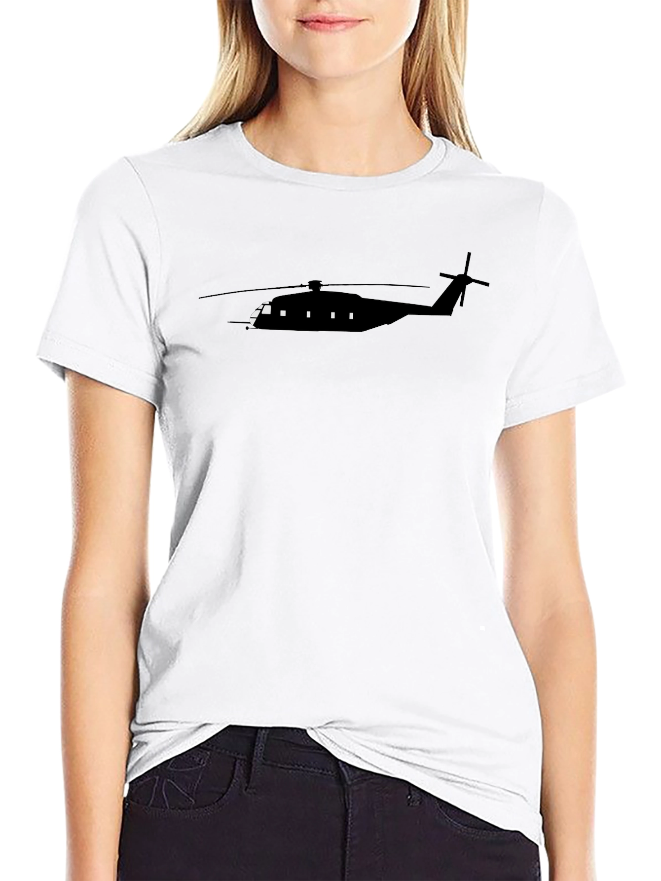 Helicopter Silhouette Graphic Tee