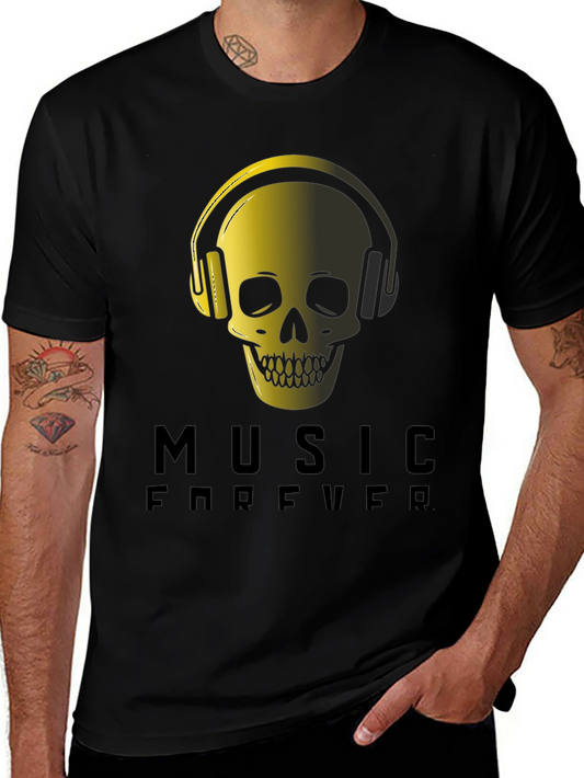 Music Forever Skull Graphic Tee