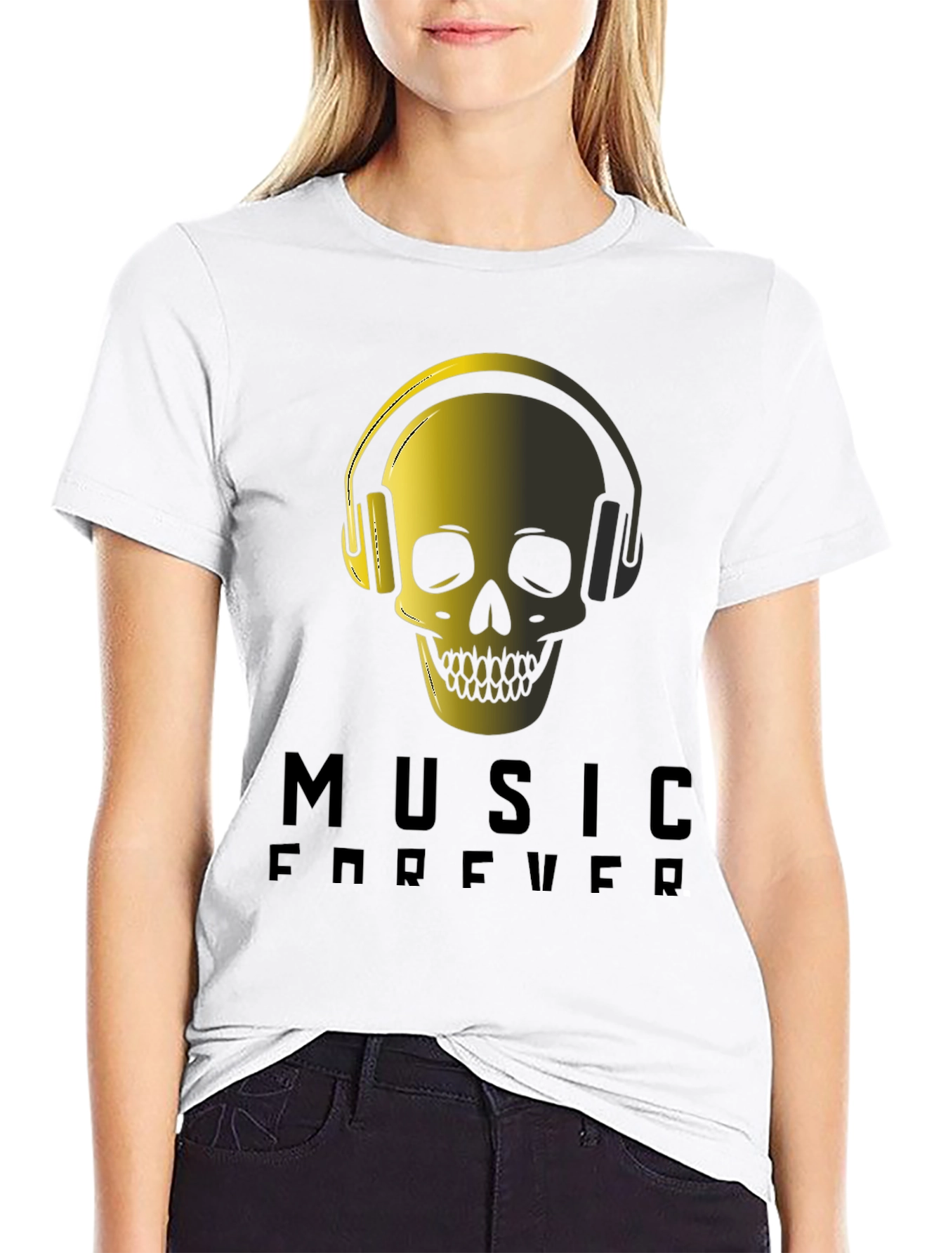 Music Forever Skull Graphic Tee