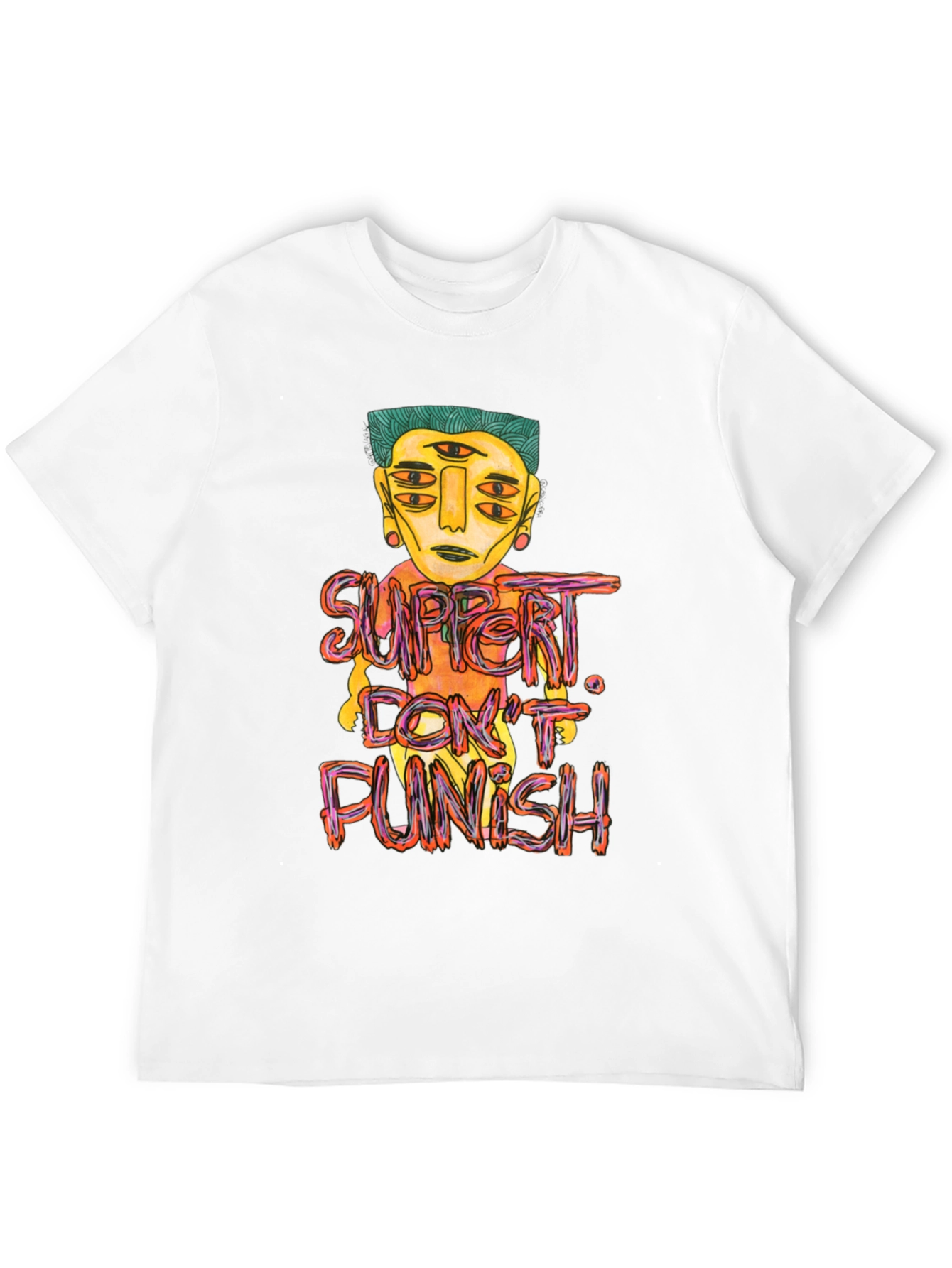 Unique Graphic Tee - Support Dont Punish