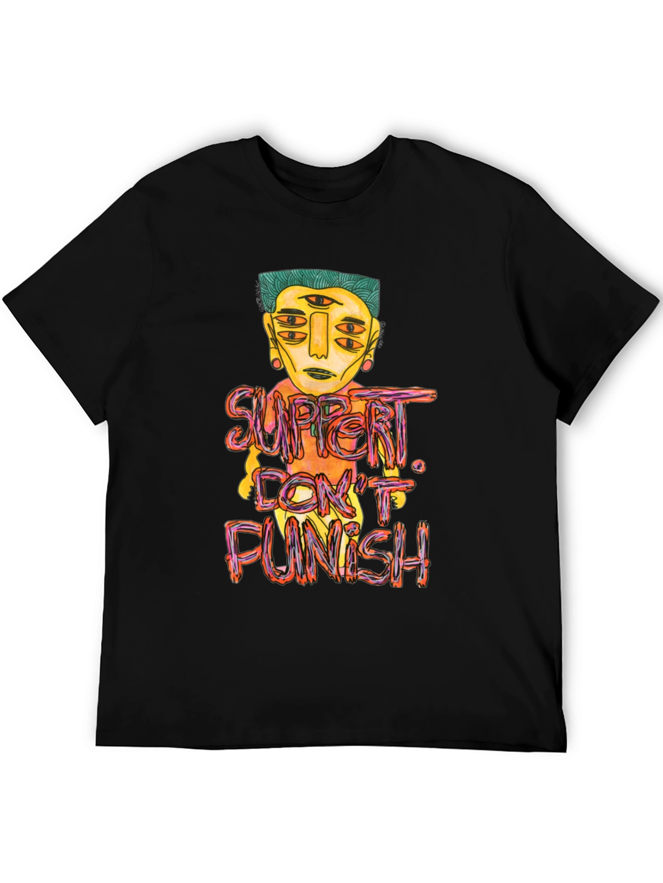 Unique Graphic Tee - Support Dont Punish
