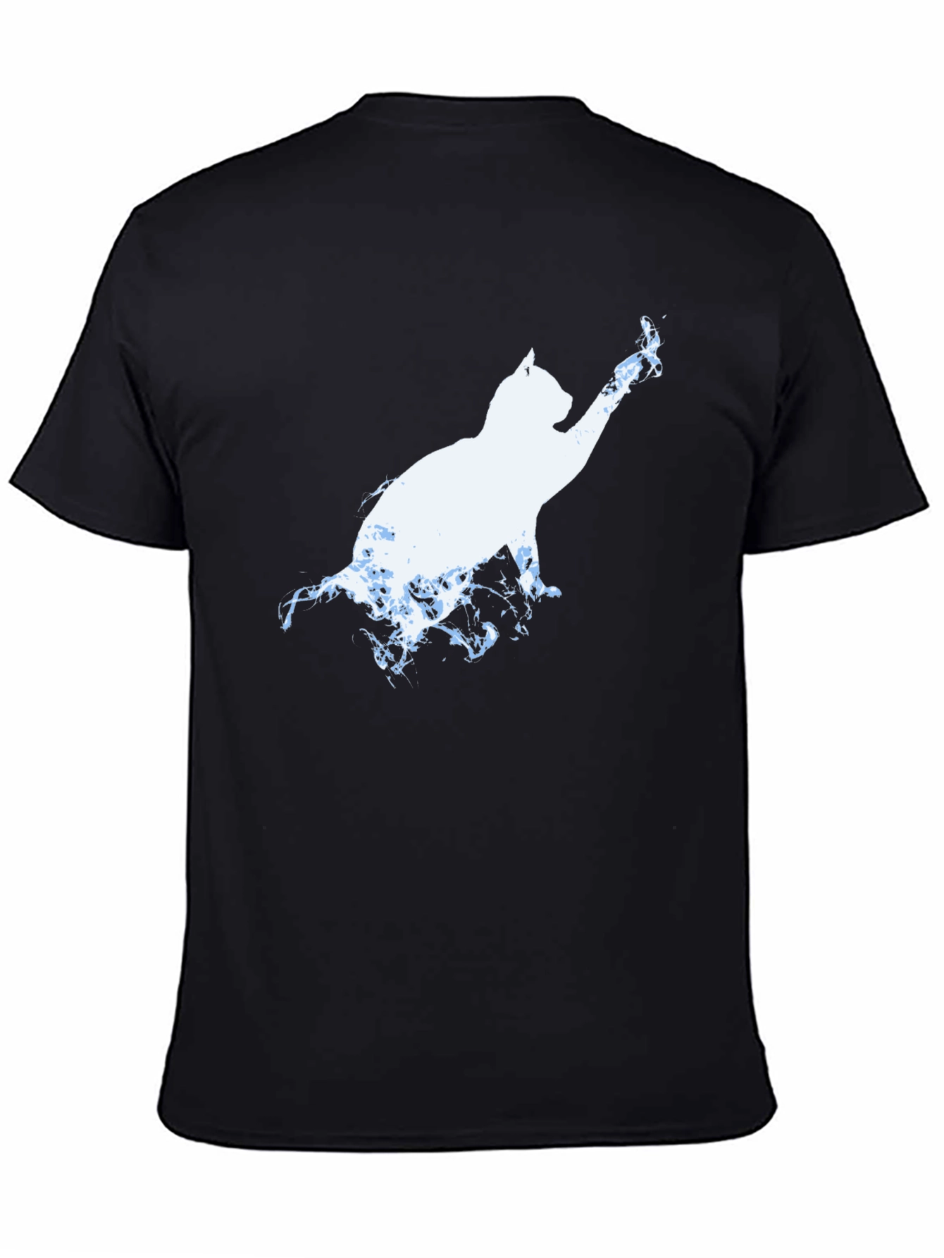 Cat Silhouette T-Shirt - Black Graphic Tee