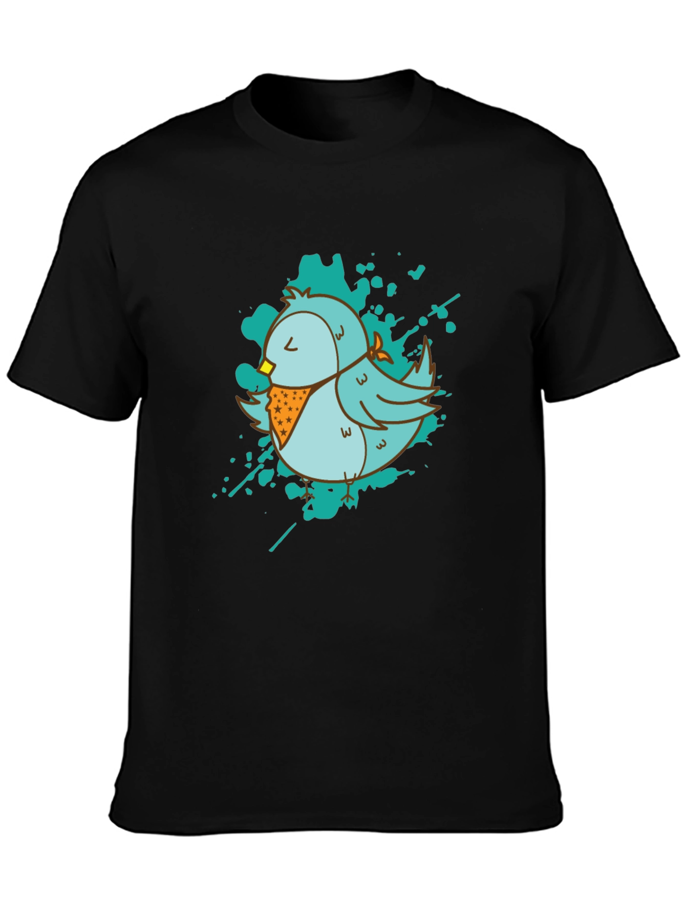Bird Graphic Black T-Shirt