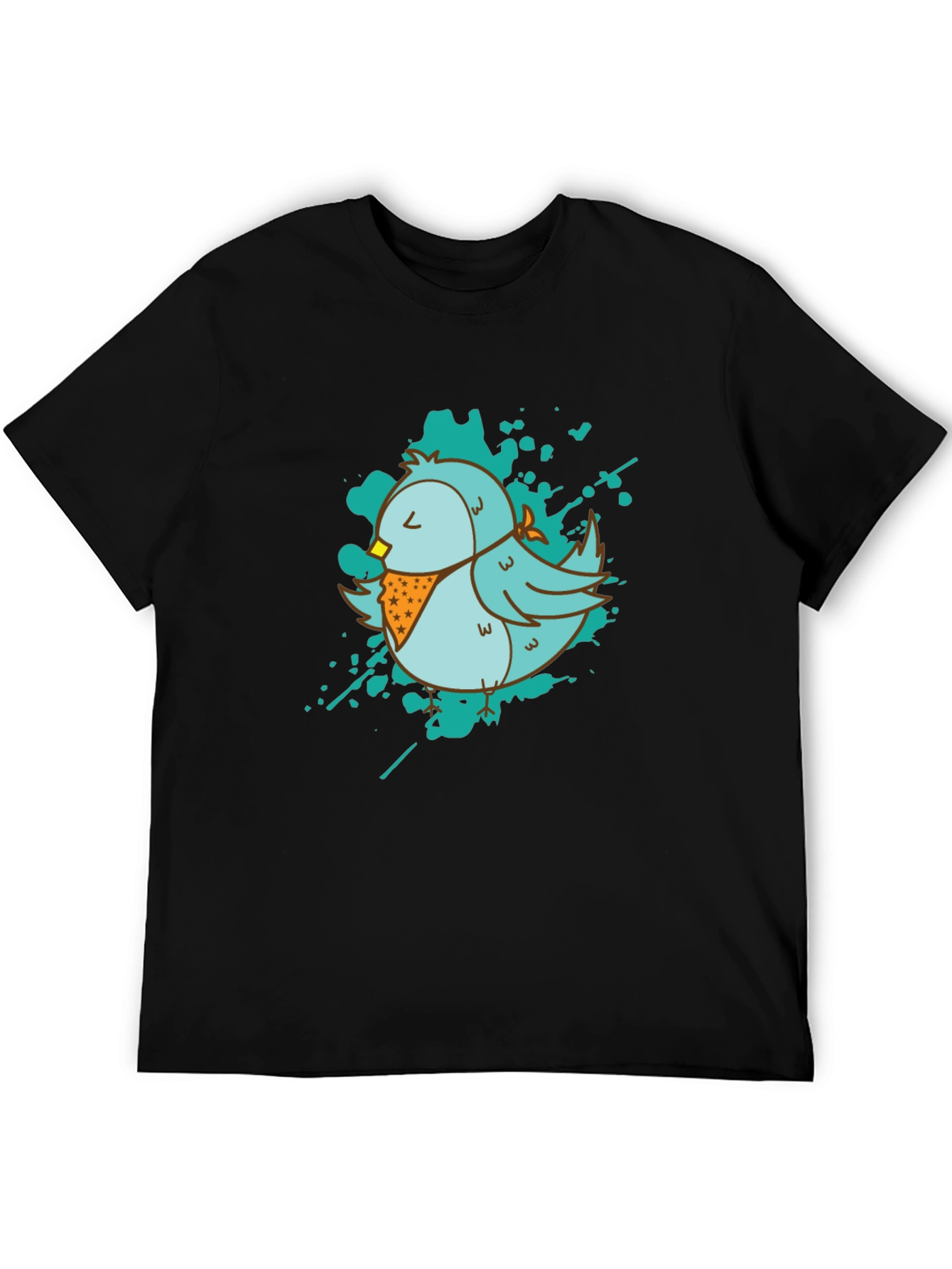 Bird Graphic Black T-Shirt