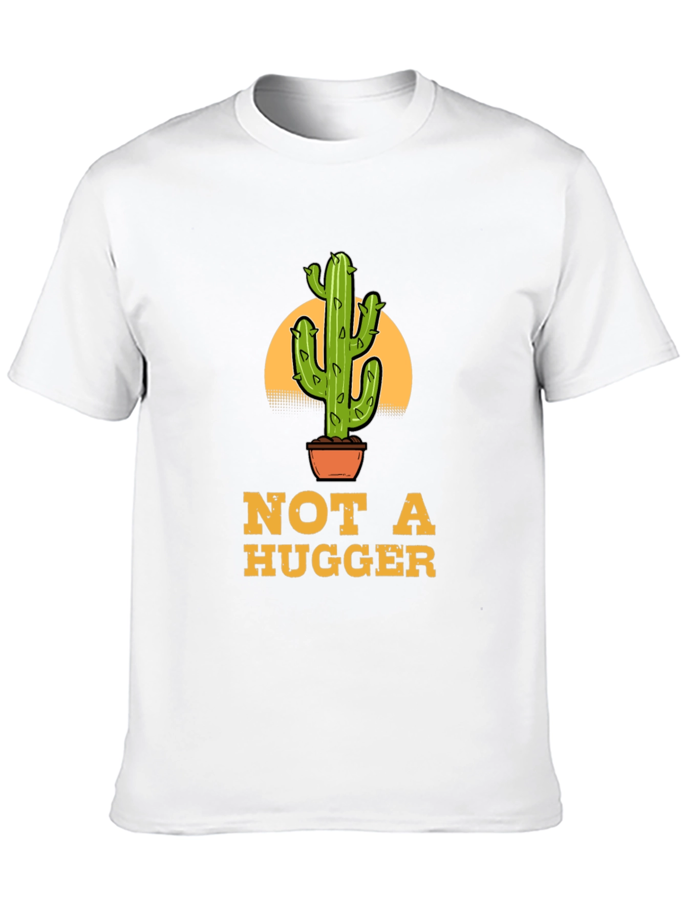 Not A Hugger Cactus Graphic T-Shirt