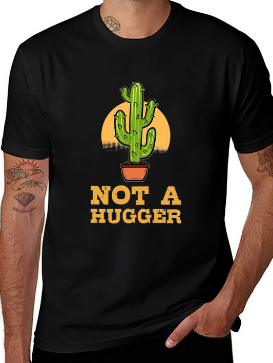 Not A Hugger Cactus Graphic T-Shirt