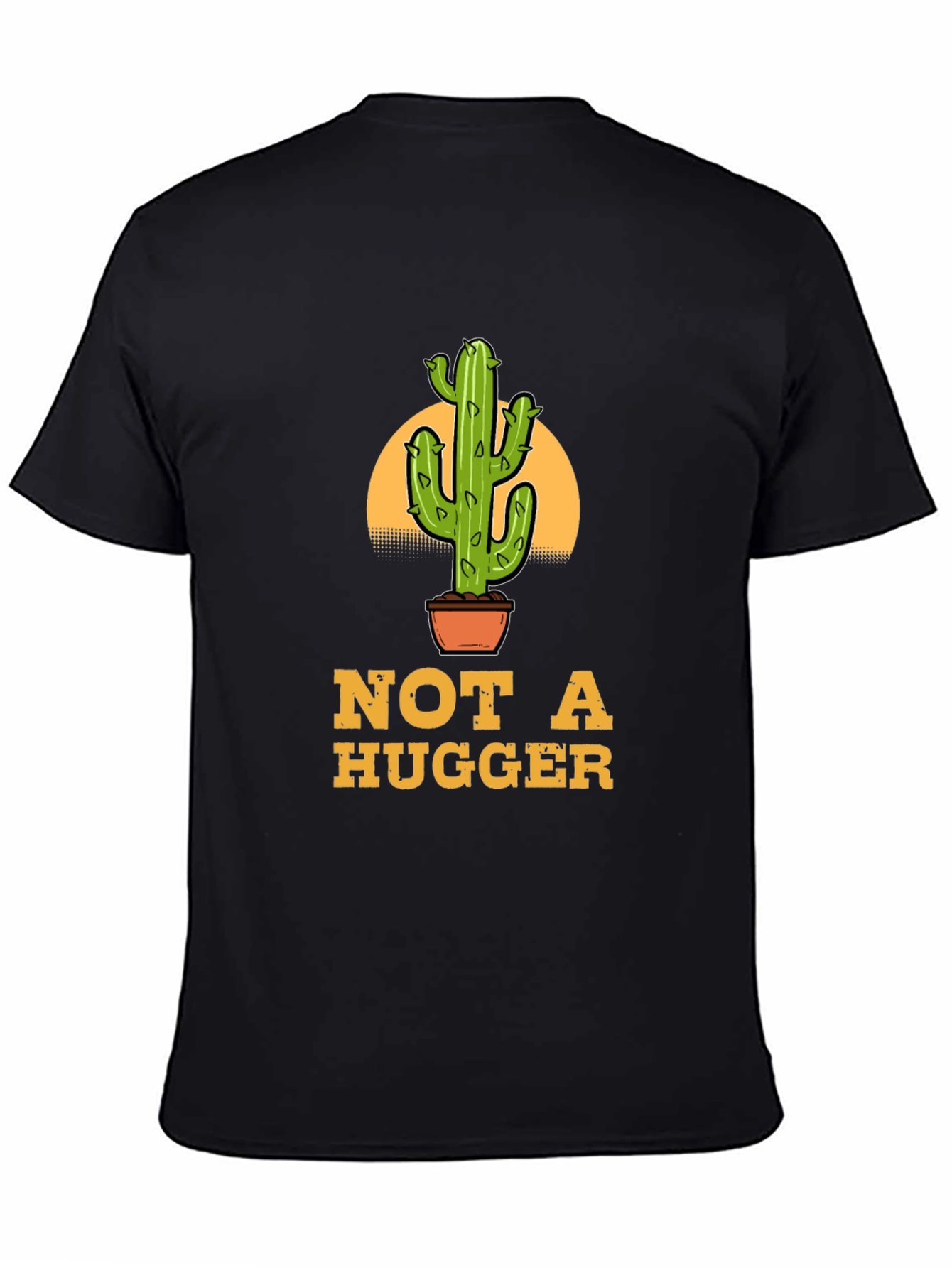 Not A Hugger Cactus Graphic T-Shirt
