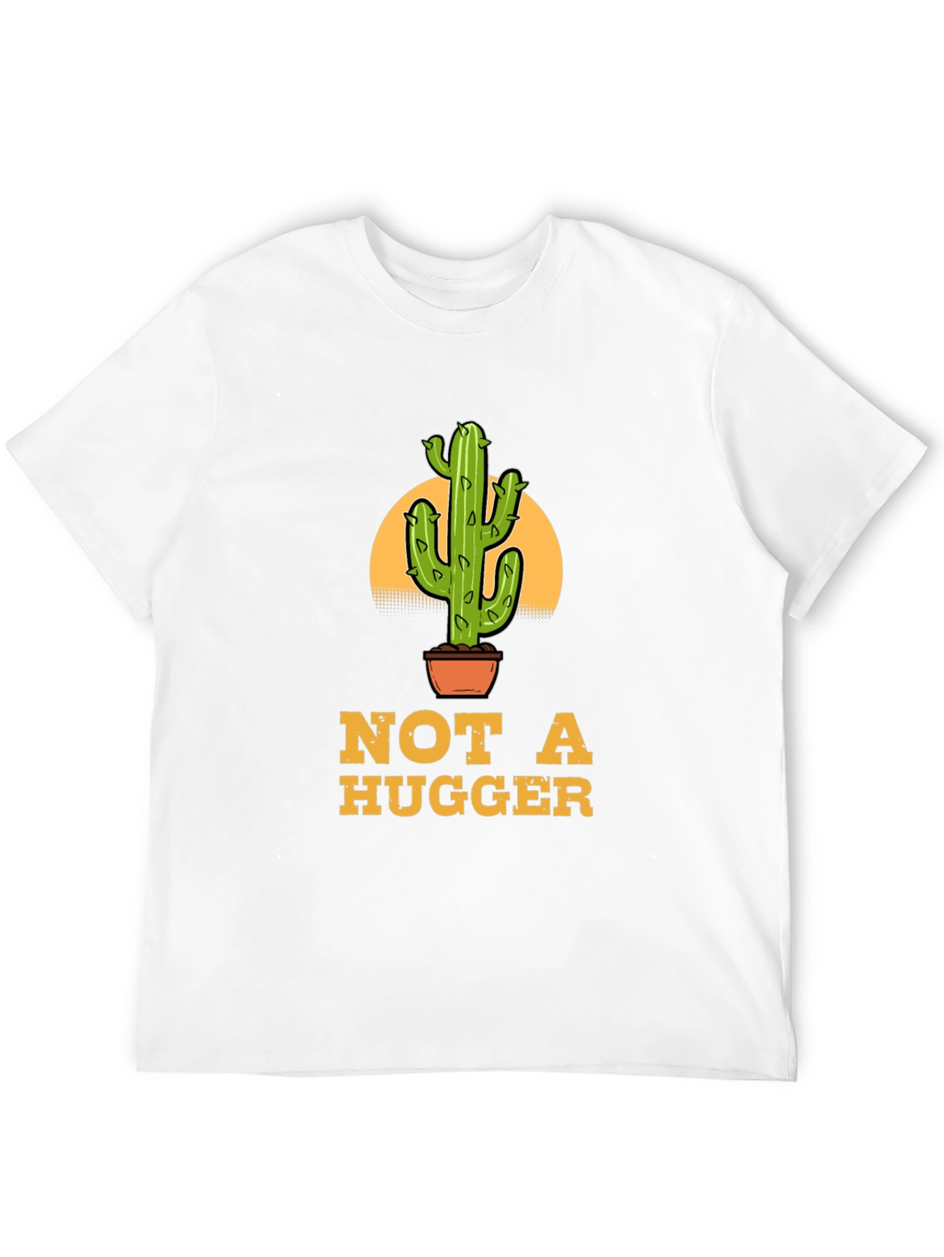 Not A Hugger Cactus Graphic T-Shirt