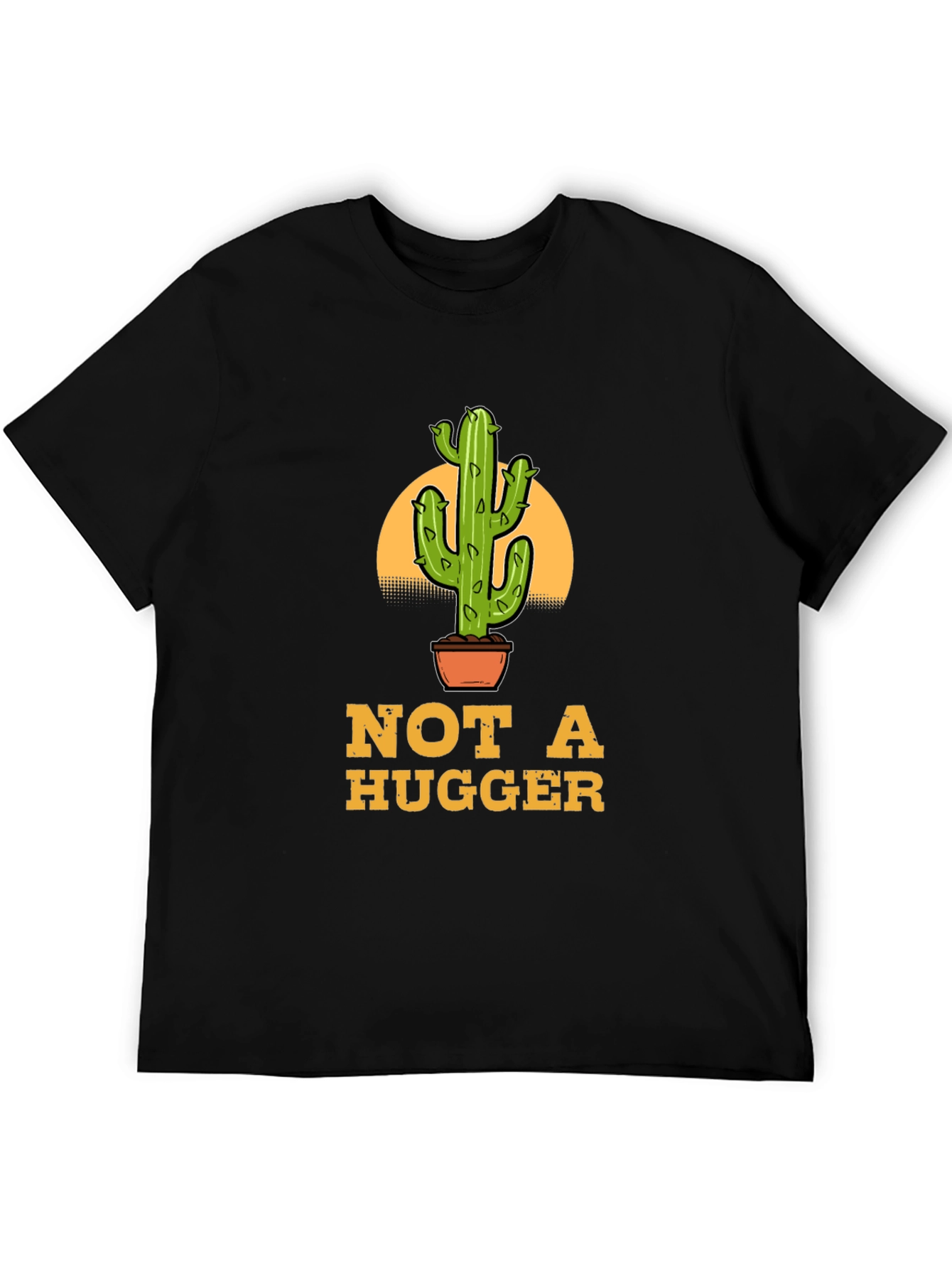 Not A Hugger Cactus Graphic T-Shirt