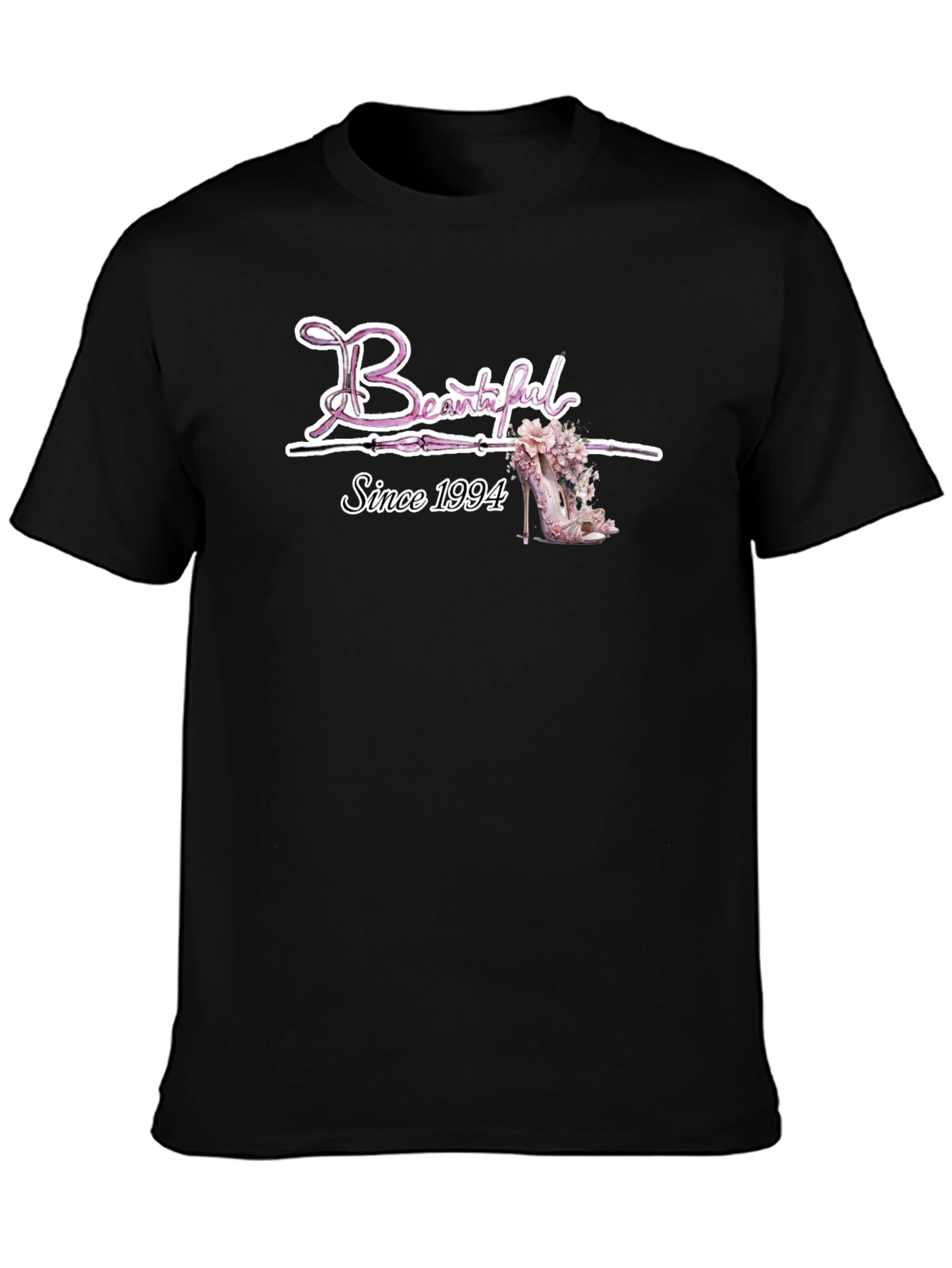 Beautiful Since 1994 Floral Heel T-Shirt