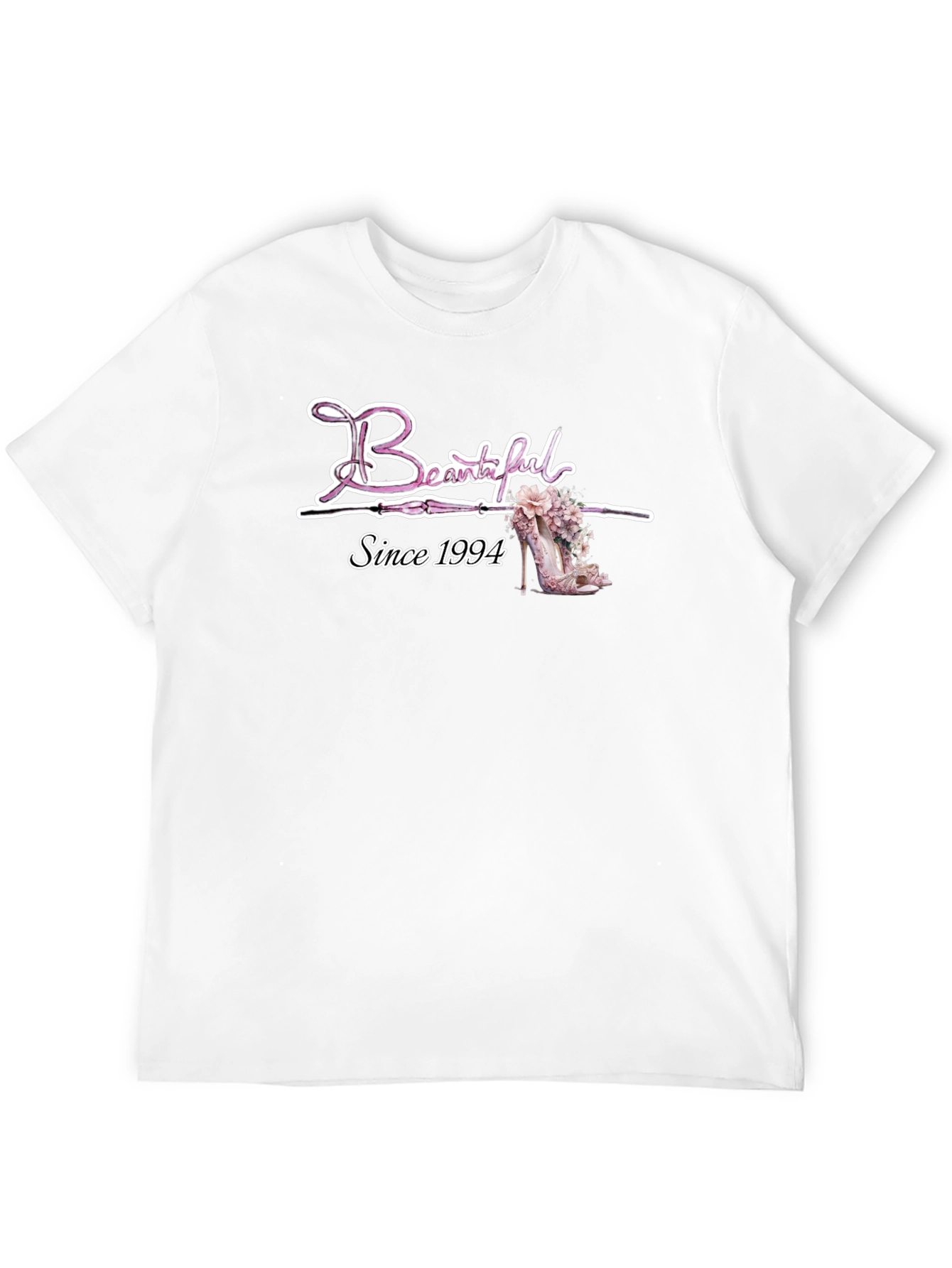 Beautiful Since 1994 Floral Heel T-Shirt