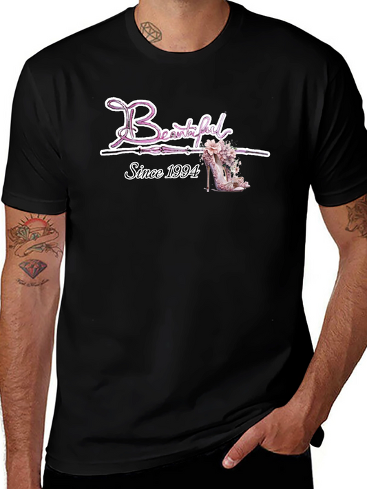 Beautiful Since 1994 Floral Heel T-Shirt