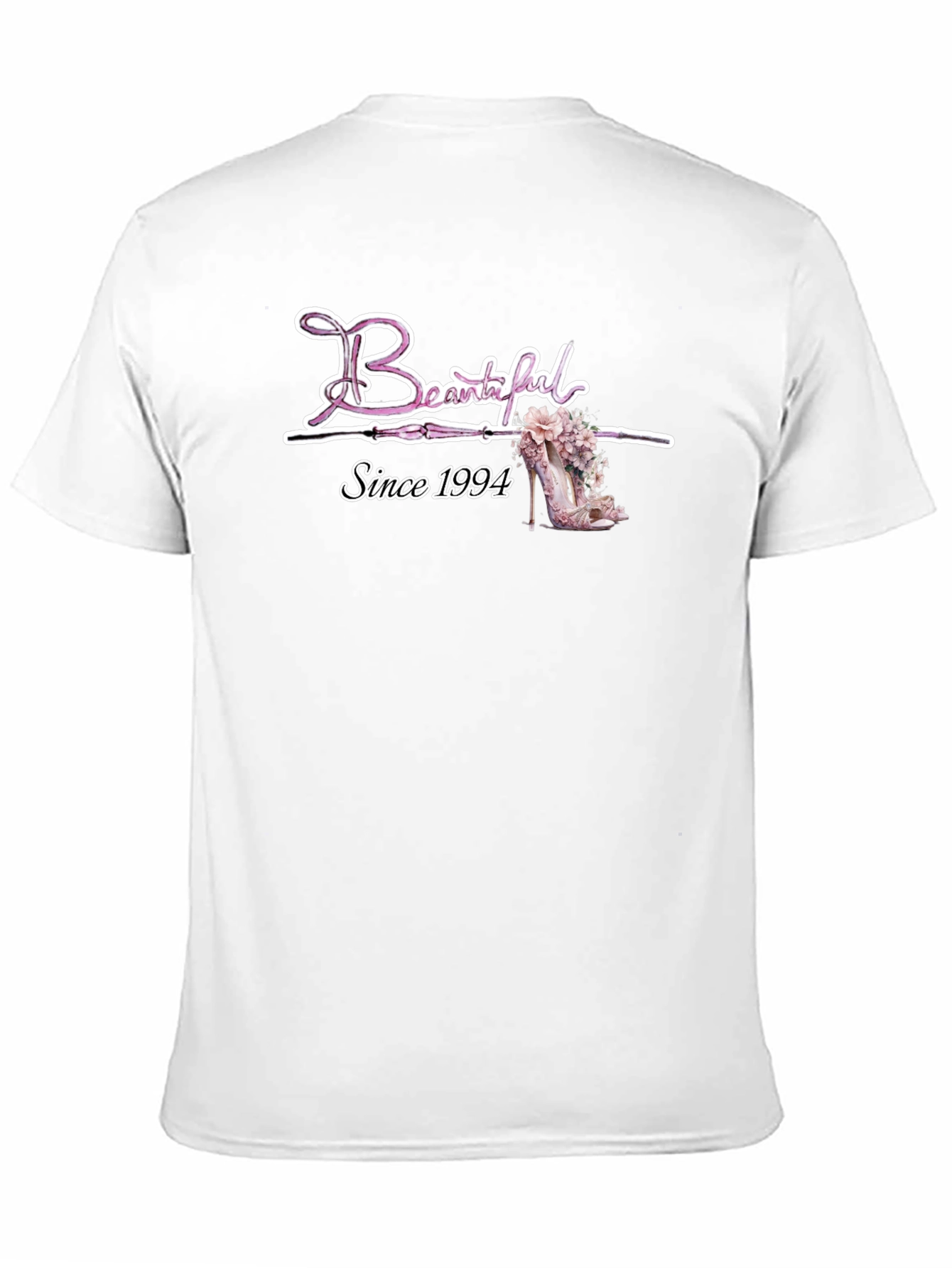 Beautiful Since 1994 Floral Heel T-Shirt