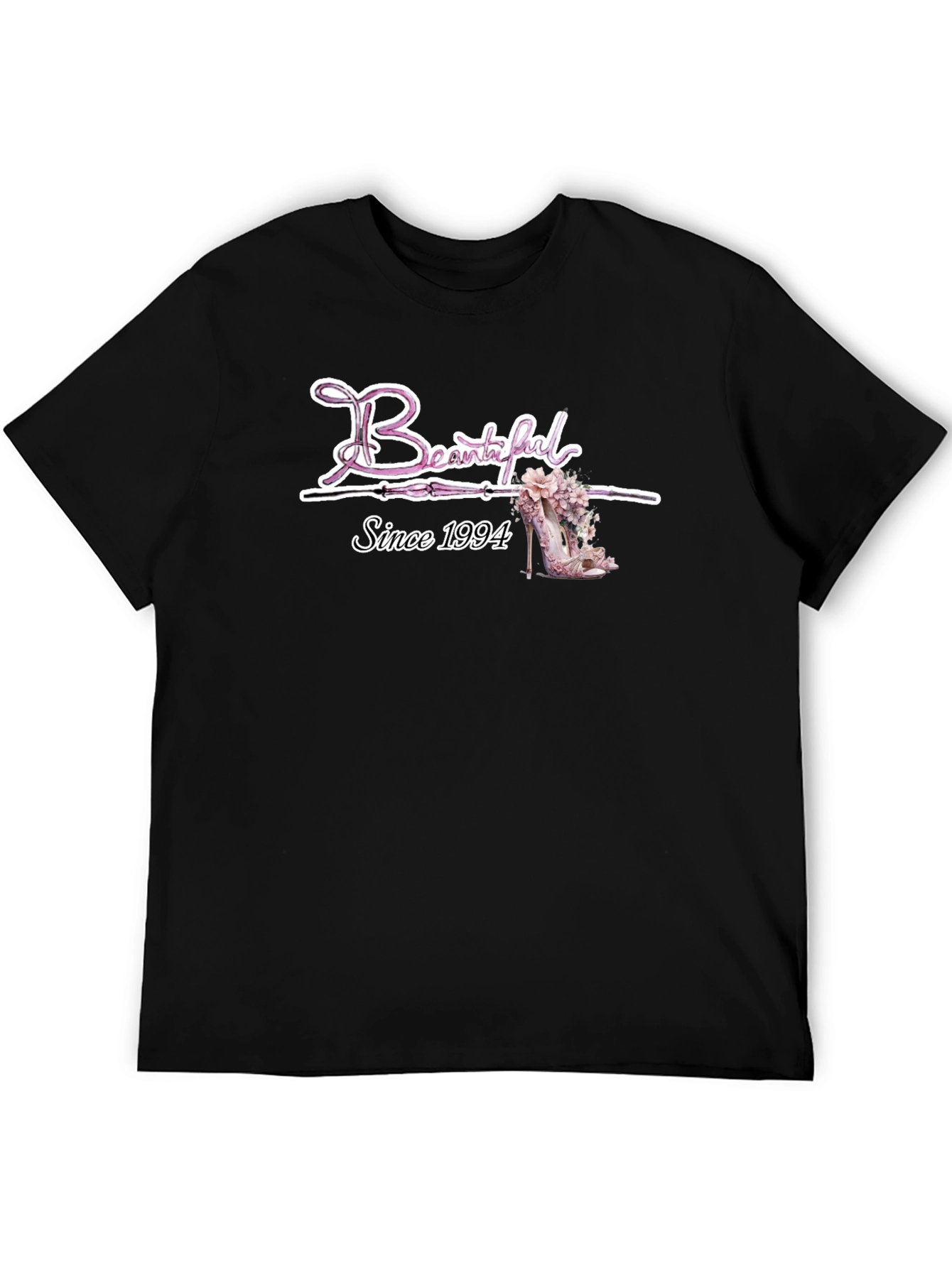 Beautiful Since 1994 Floral Heel T-Shirt