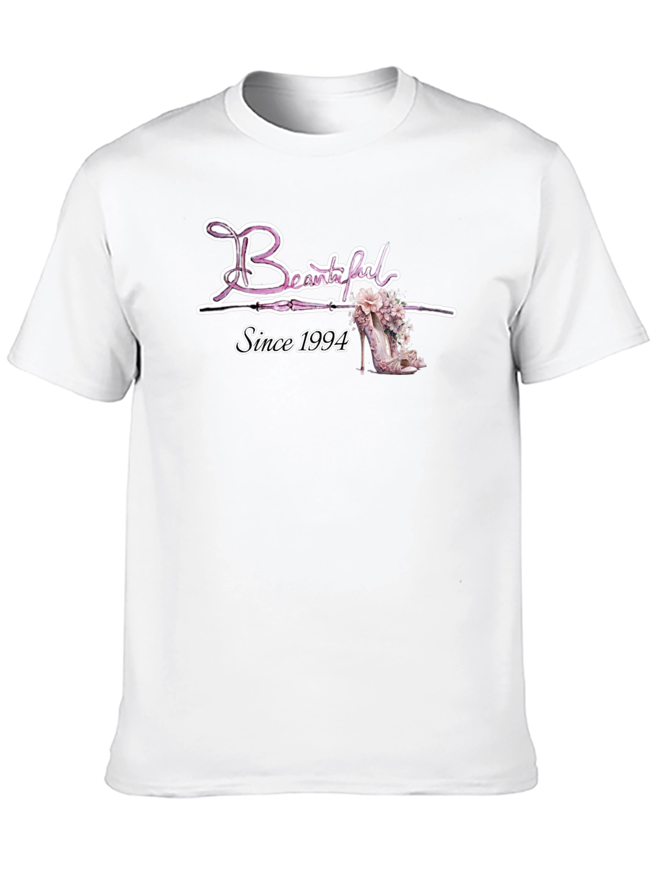 Beautiful Since 1994 Floral Heel T-Shirt