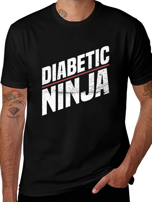 Diabetic Ninja Graphic T-Shirt - Black