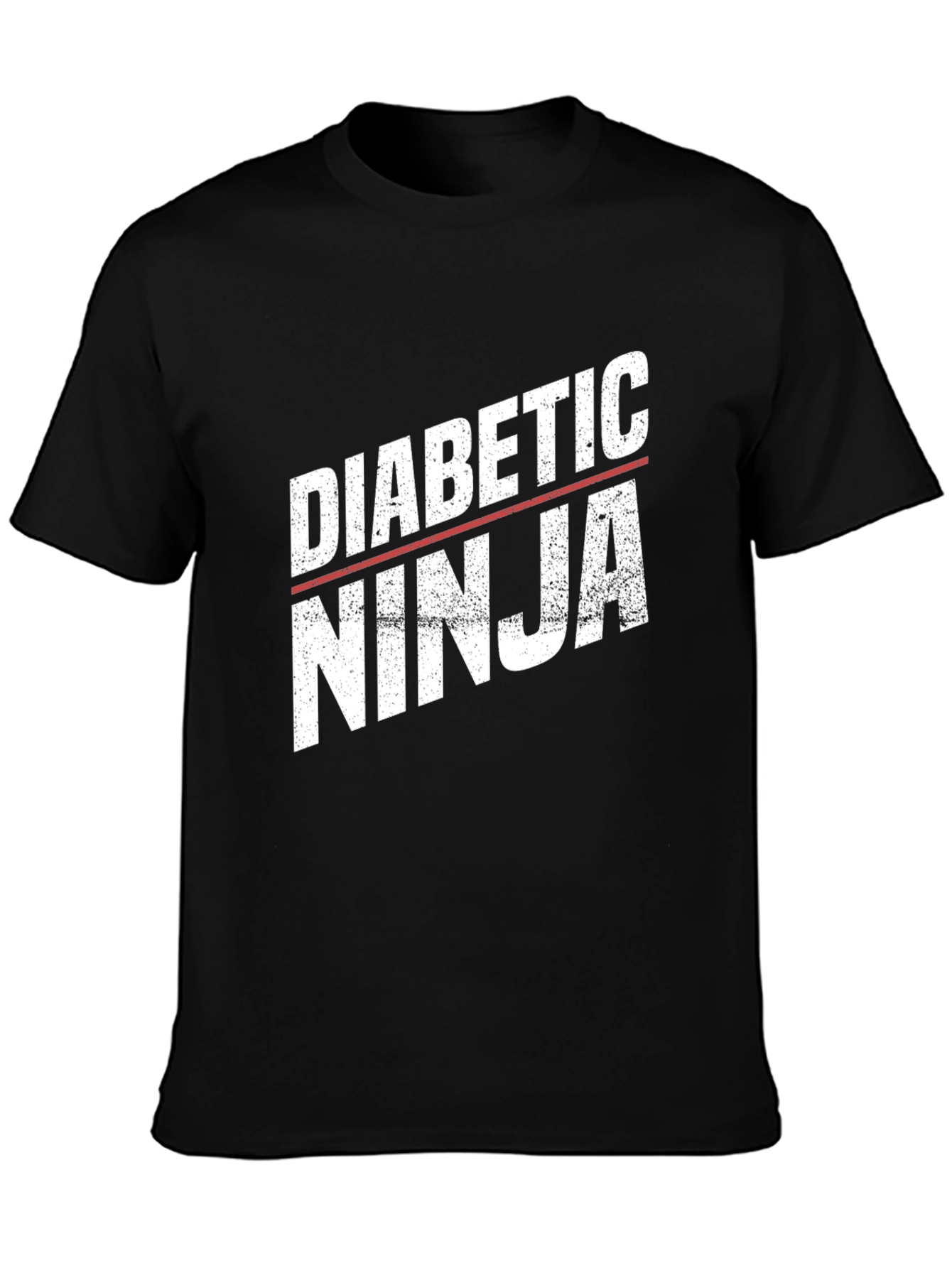 Diabetic Ninja Graphic T-Shirt - Black