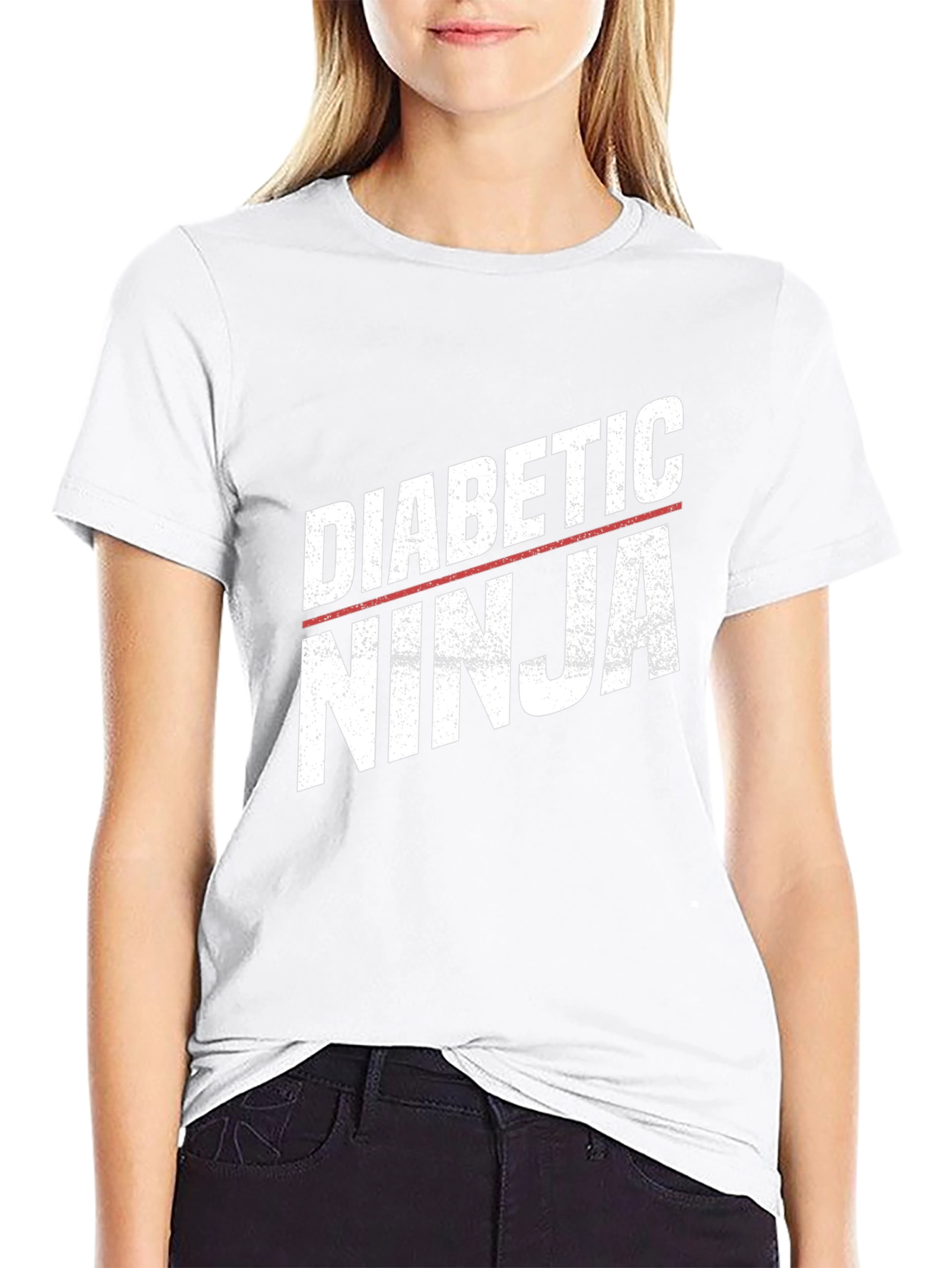 Diabetic Ninja Graphic T-Shirt - Black