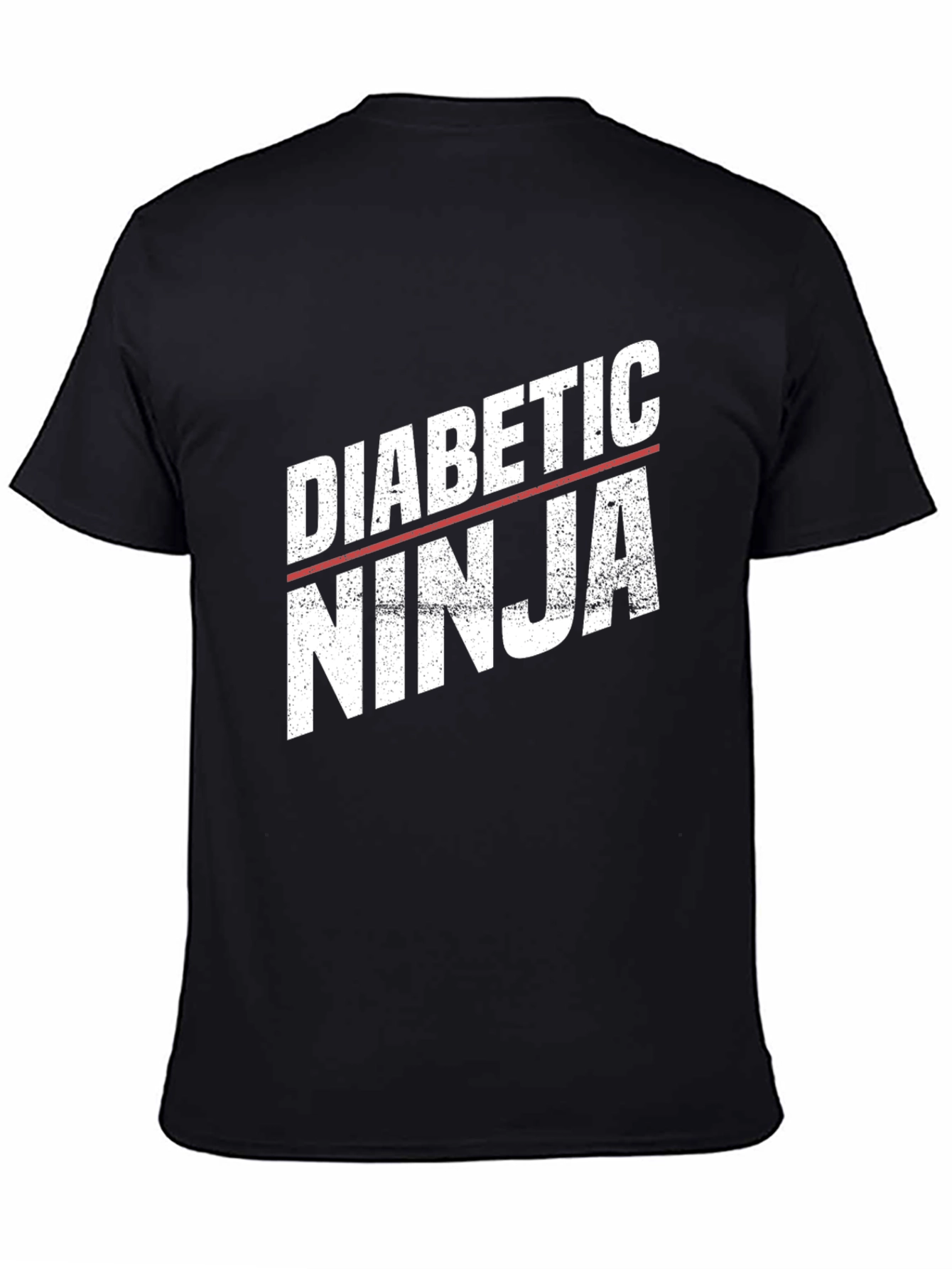Diabetic Ninja Graphic T-Shirt - Black