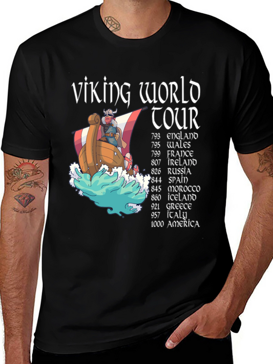 Viking World Tour T-Shirt - Historical Adventure Tee