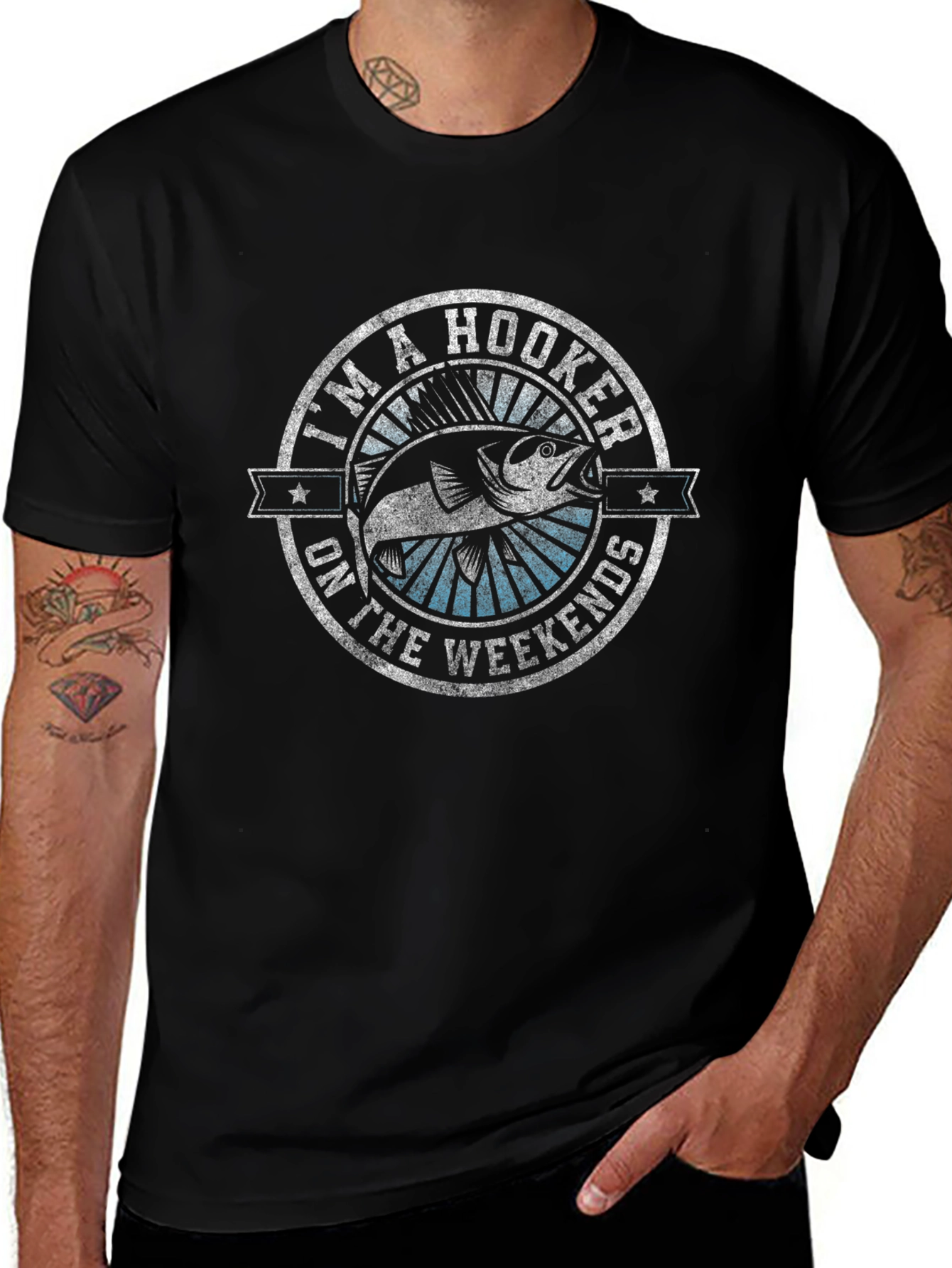 Im A Hooker On The Weekends Funny Fishing T-Shirt