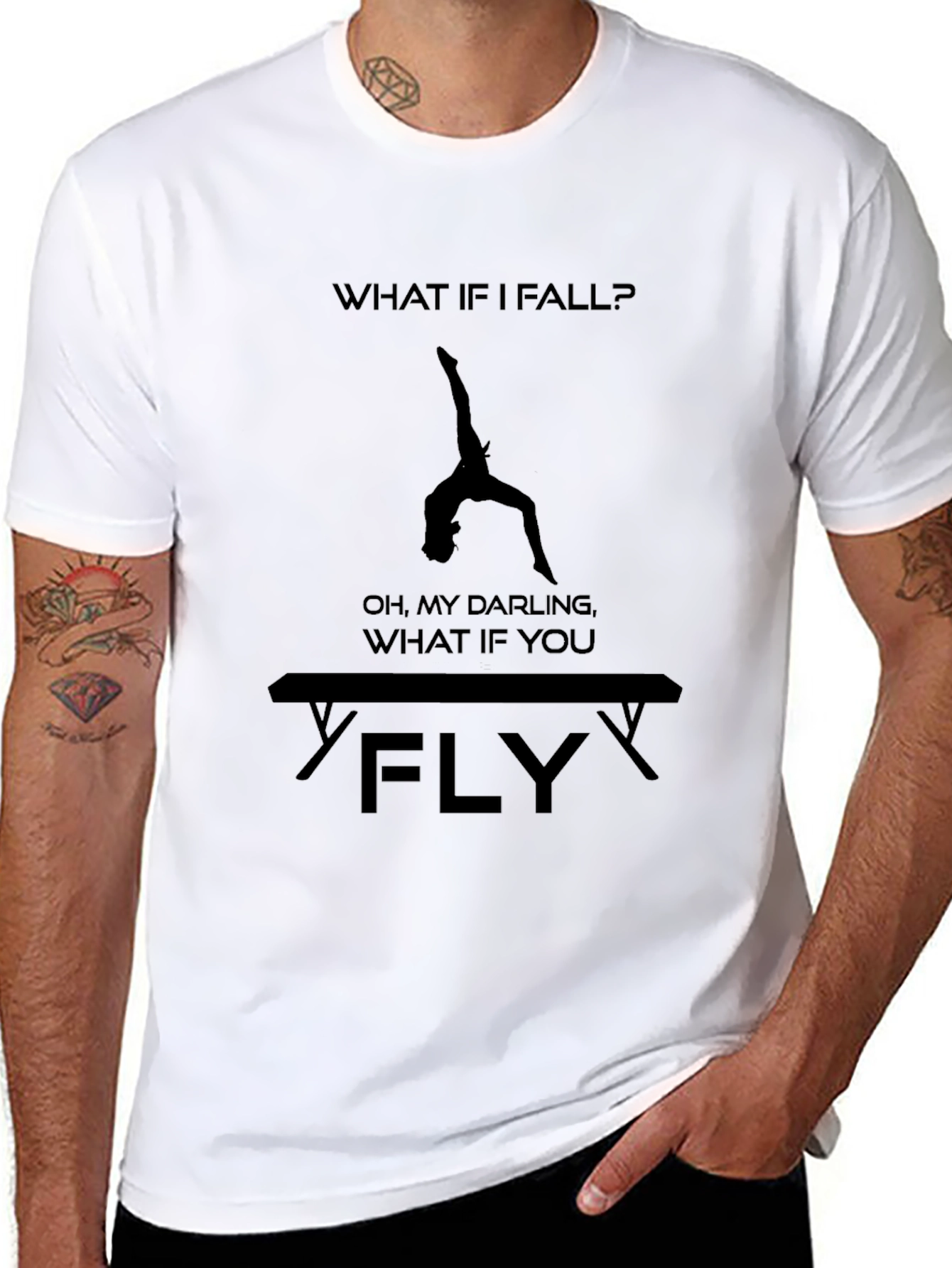 Gymnastics T-Shirt: What If You Fly? Tee