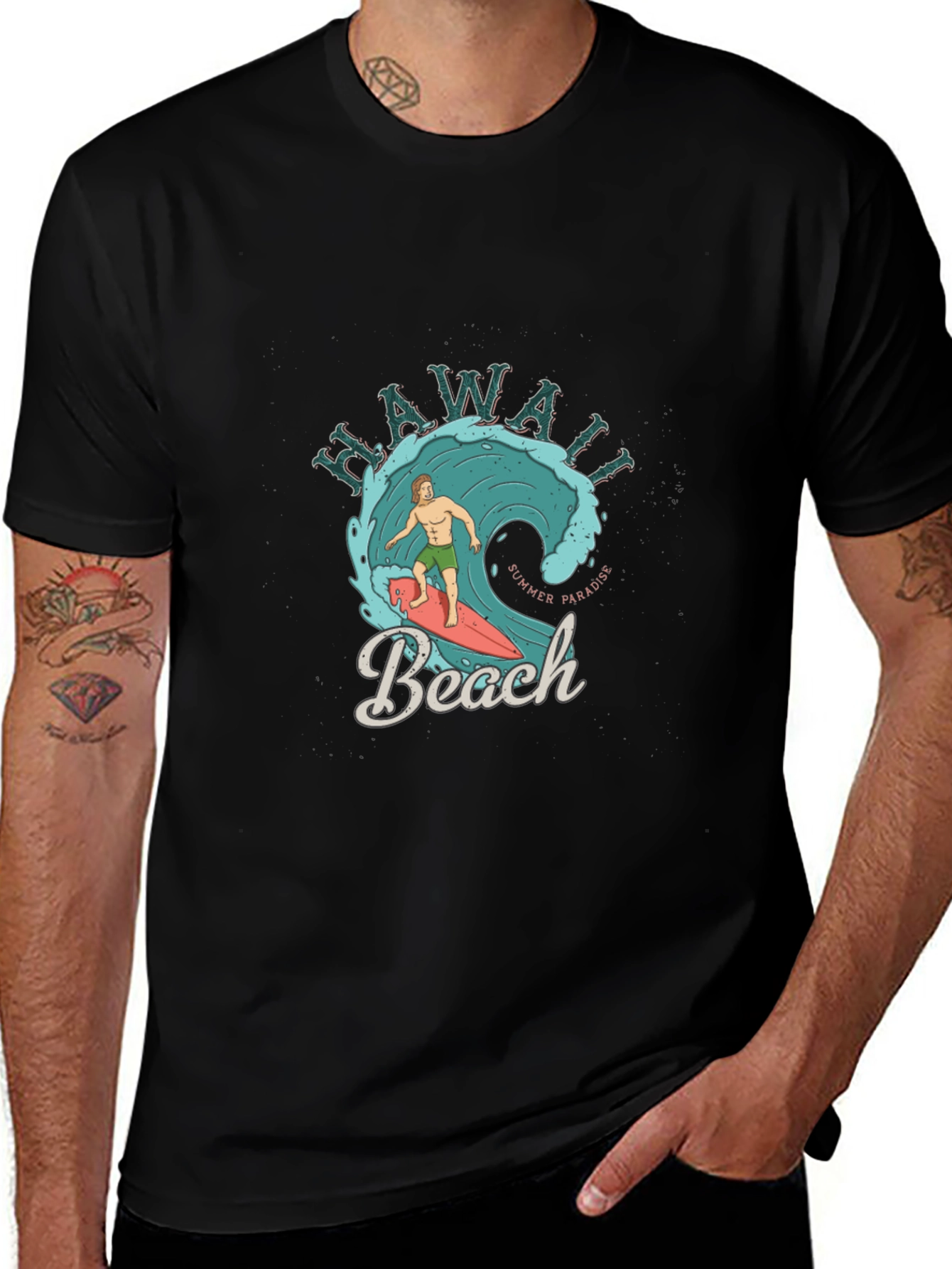 Hawaii Beach Summer Paradise Graphic T-Shirt