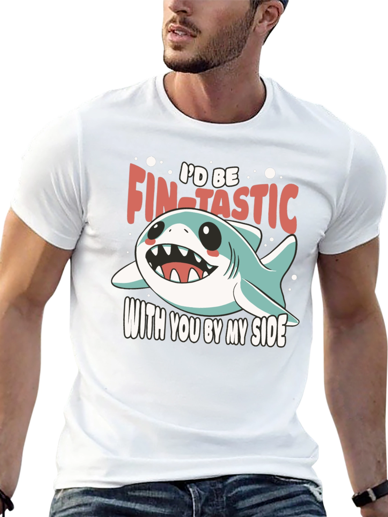 Fin-Tastic Shark Graphic Tee - Cute & Comfy!