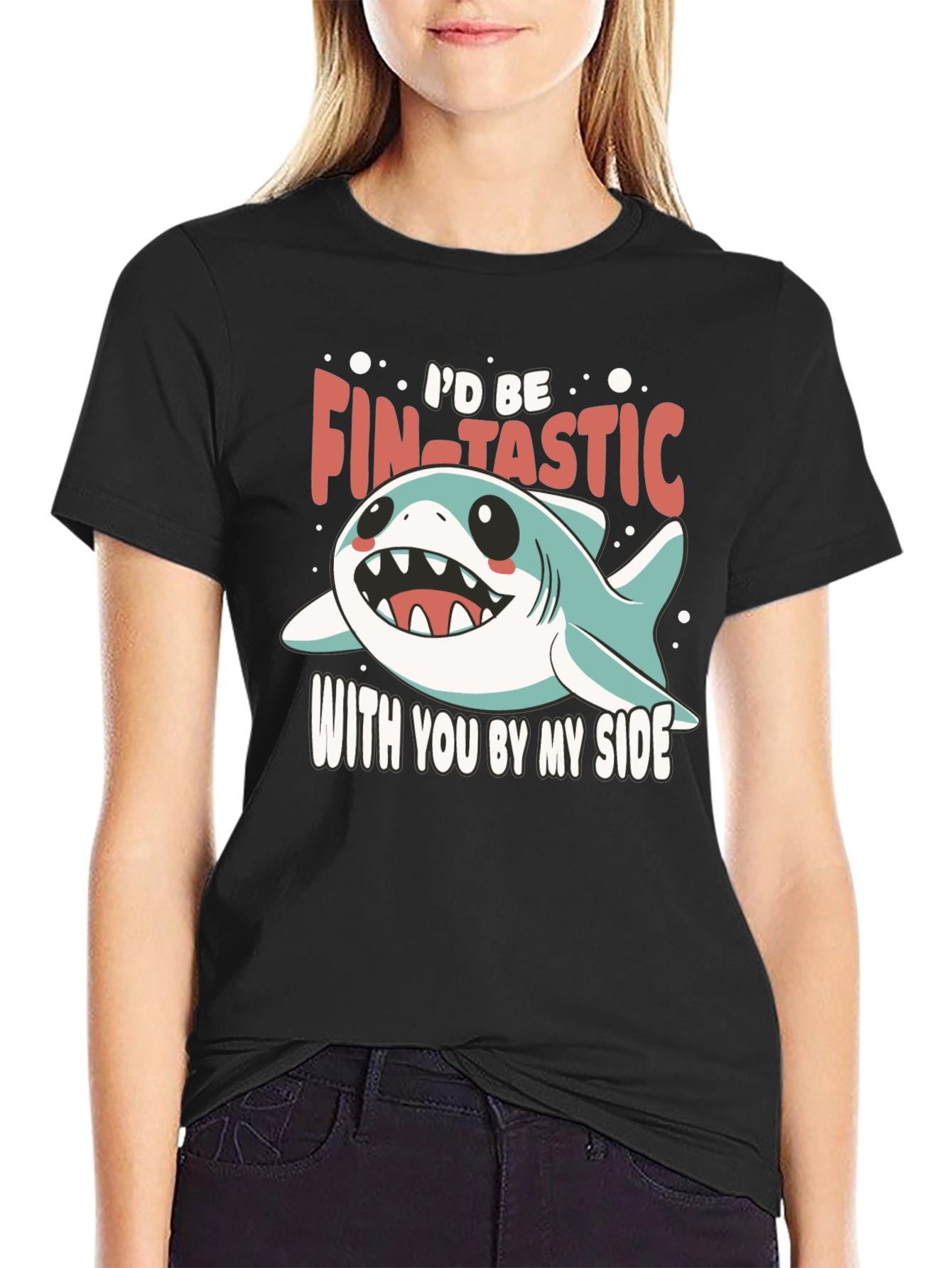 Fin-Tastic Shark Graphic Tee - Cute & Comfy!