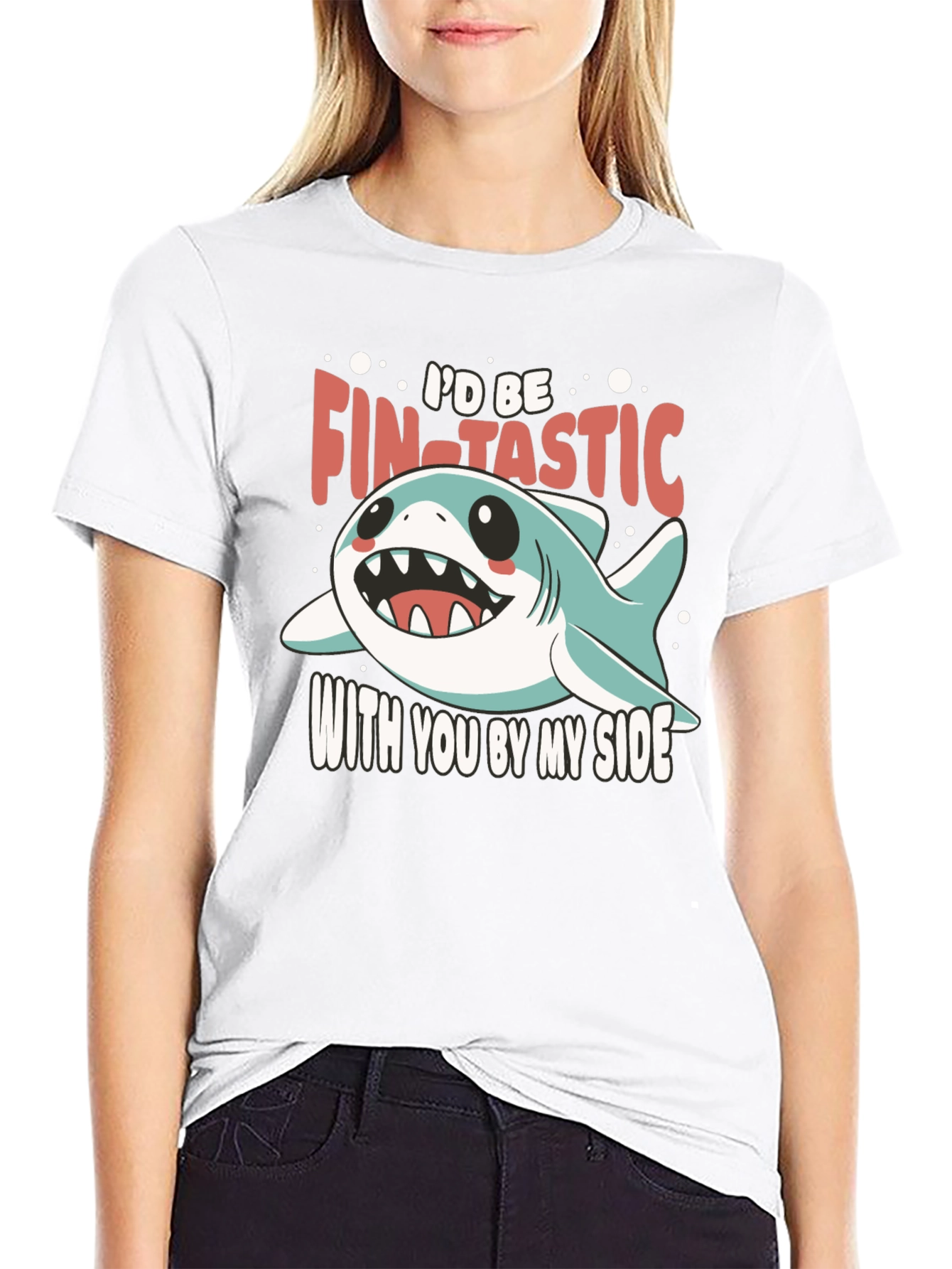 Fin-Tastic Shark Graphic Tee - Cute & Comfy!