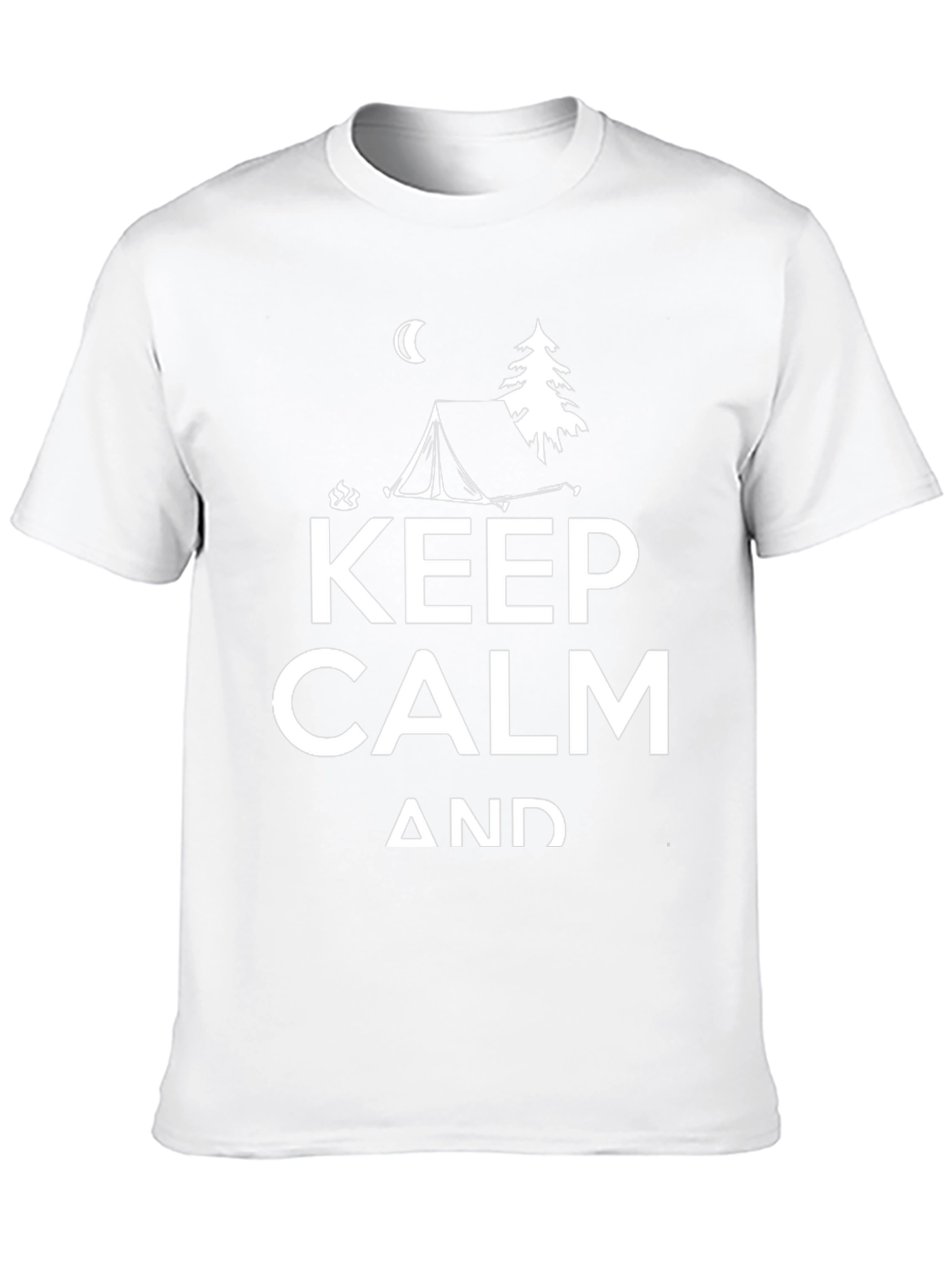Keep Calm and Camp Black Graphic T-Shirt