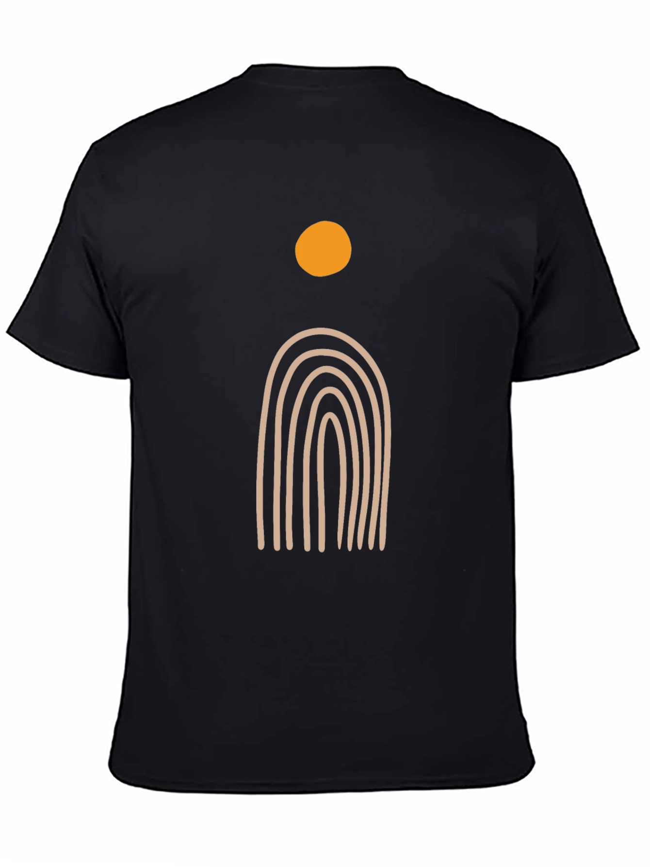 Minimalist Sun & Arch Black T-Shirt