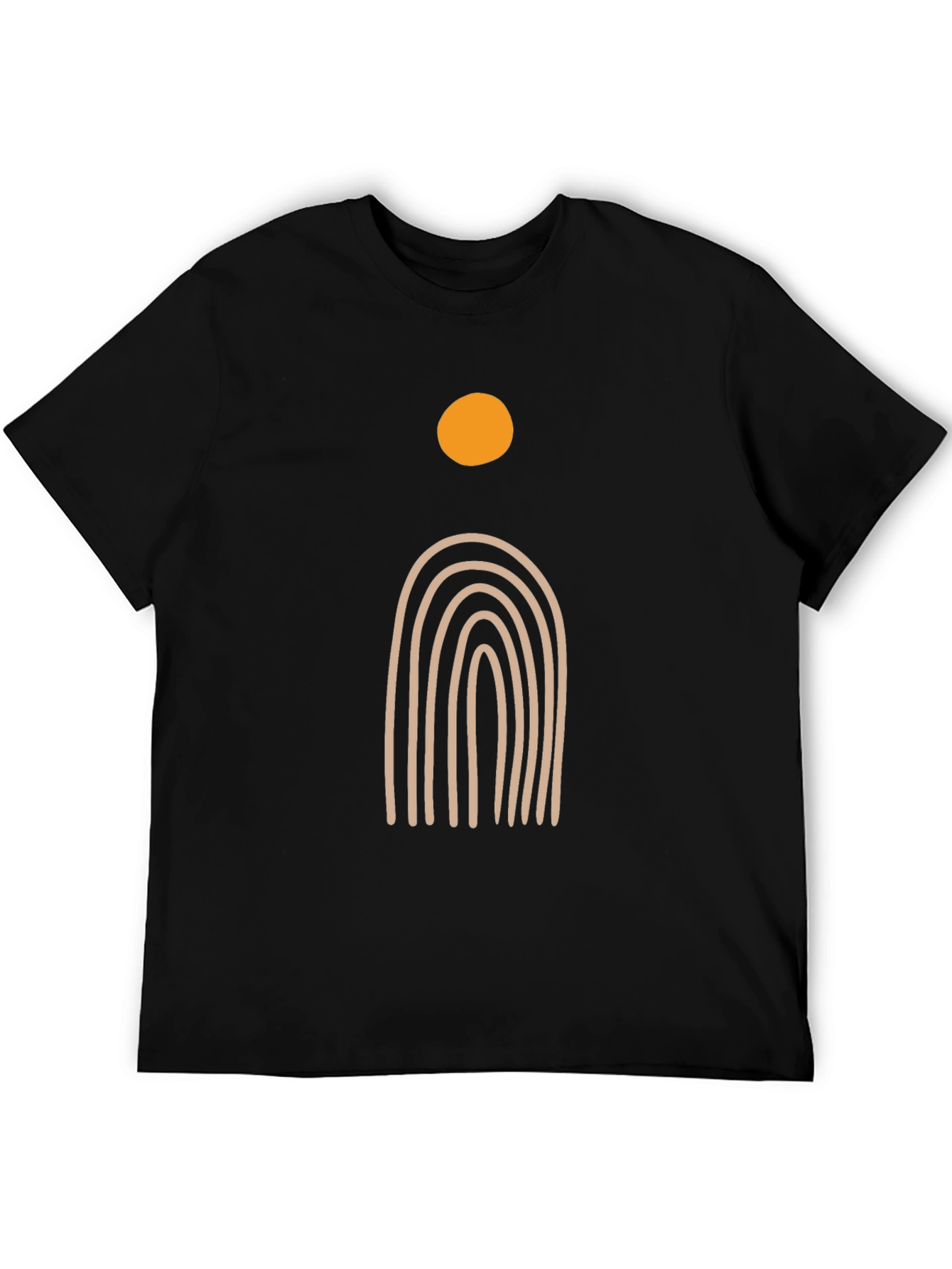 Minimalist Sun & Arch Black T-Shirt