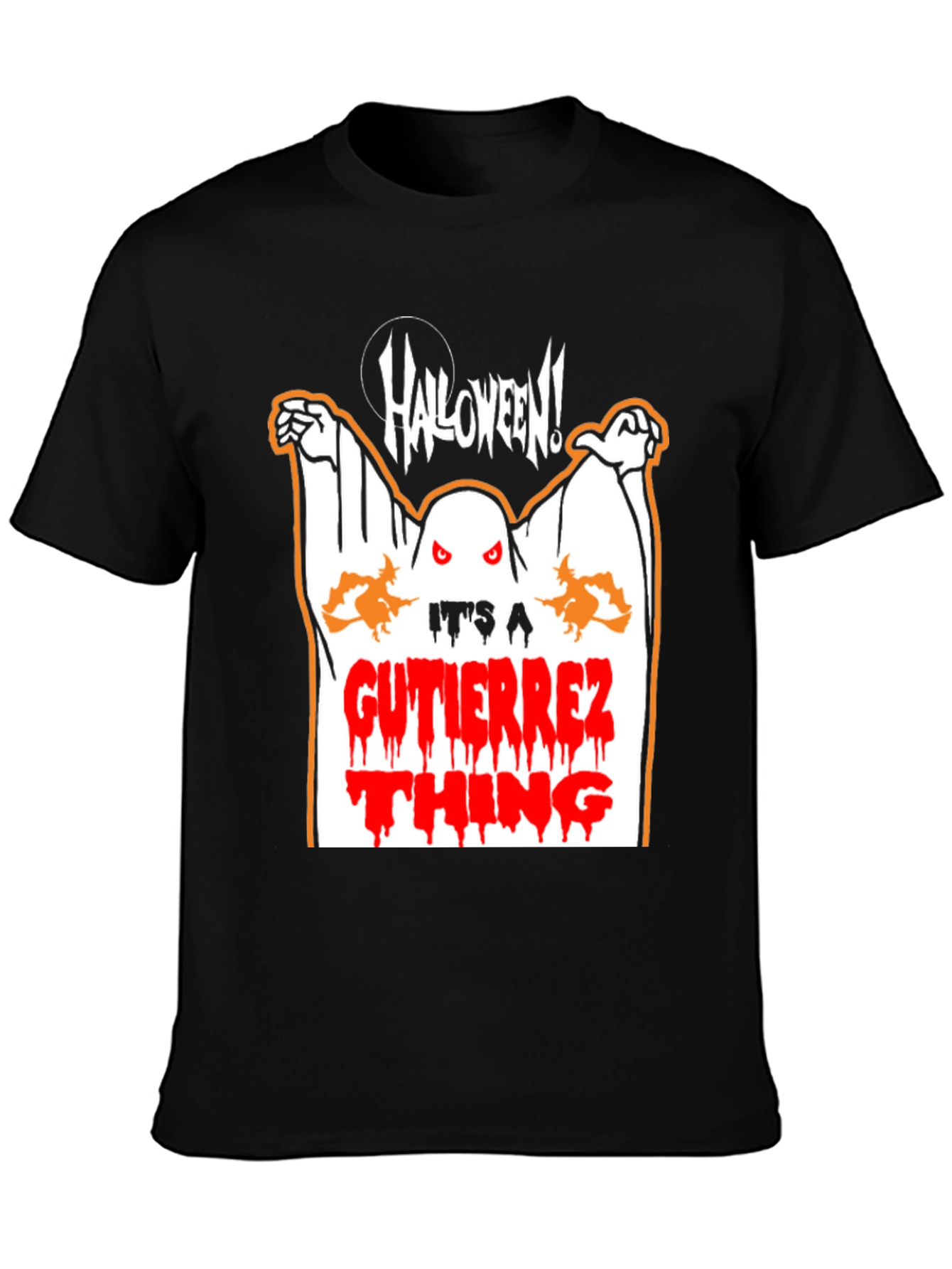 Halloween Ghost Graphic Tee - Gutierrez Thing Shirt