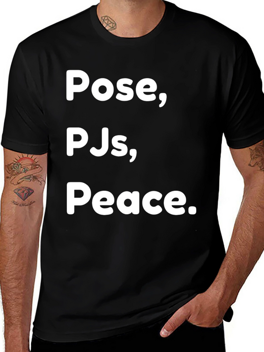 Pose PJs Peace Black Graphic T-Shirt