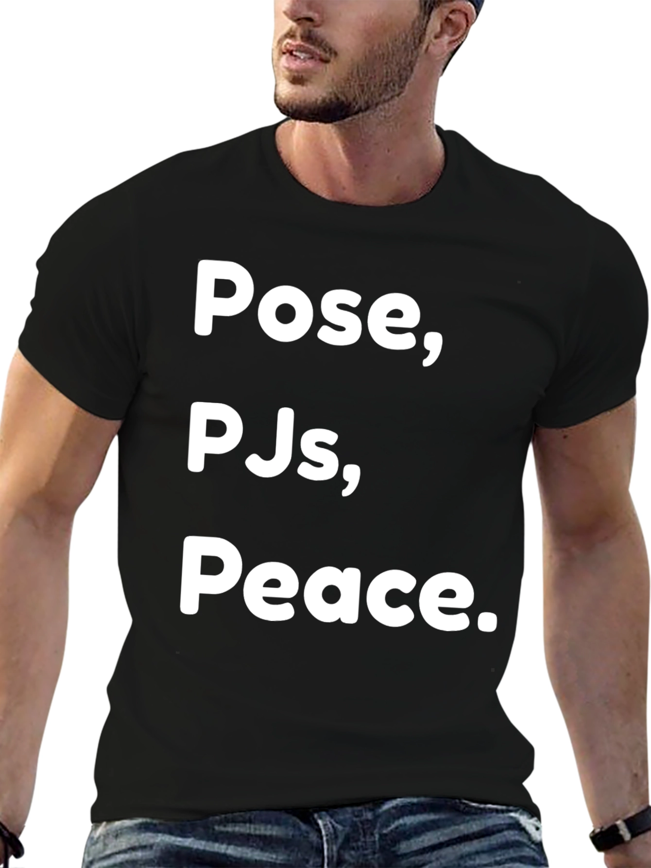 Pose PJs Peace Black Graphic T-Shirt