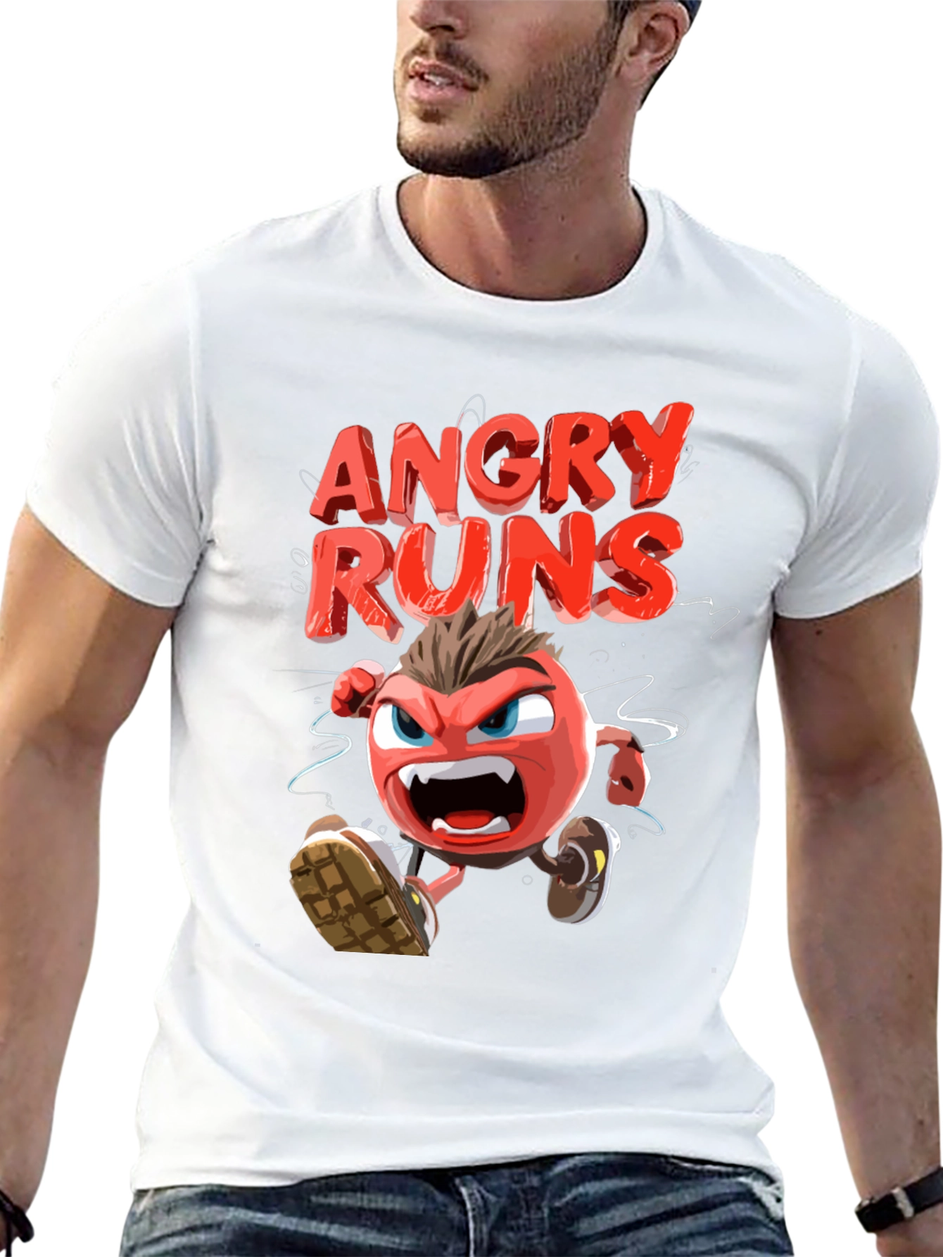 Angry Runs Black Graphic Tee