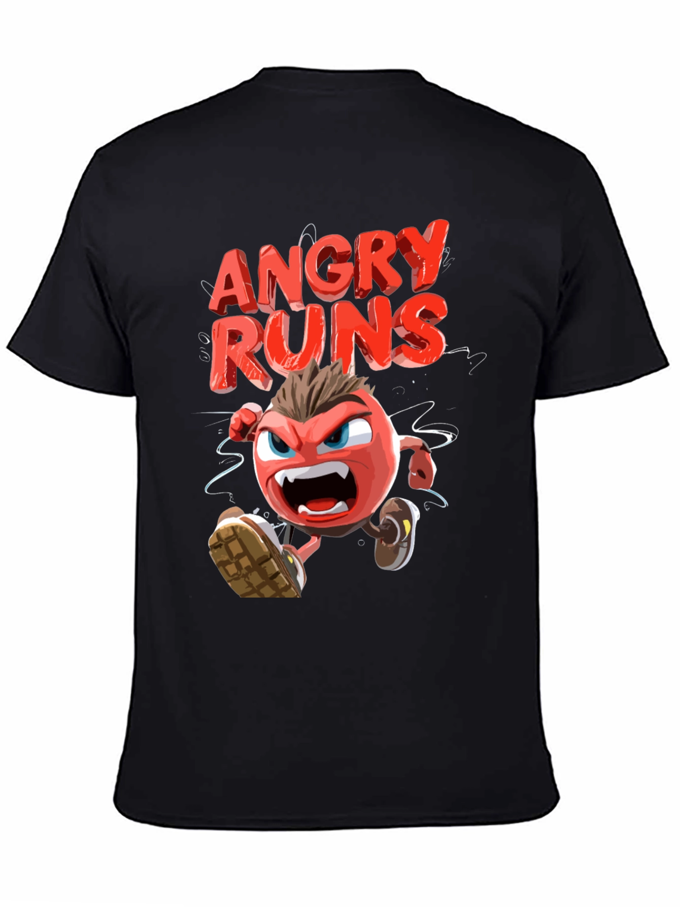 Angry Runs Black Graphic Tee