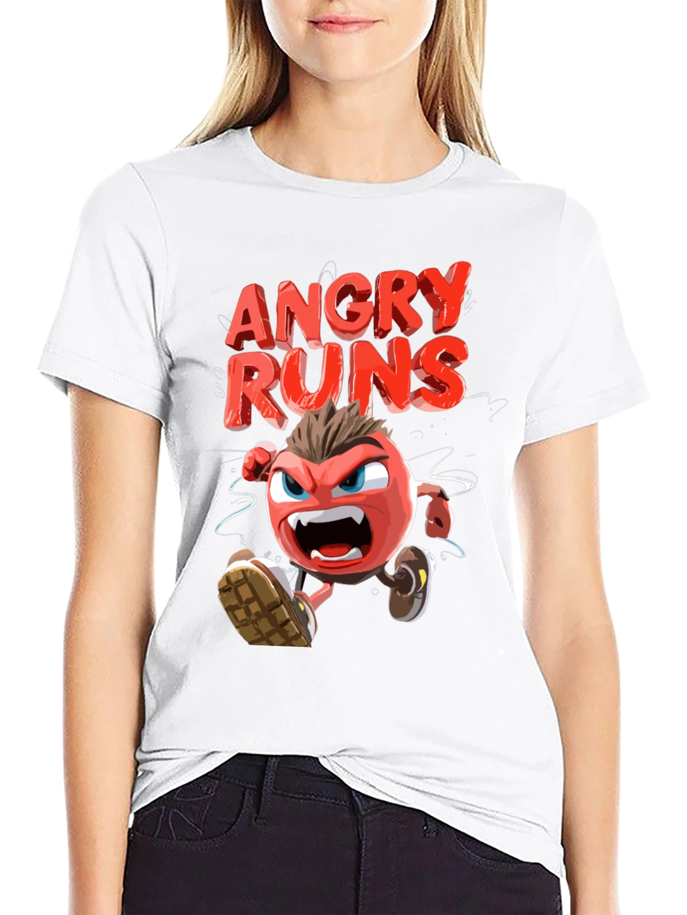 Angry Runs Black Graphic Tee