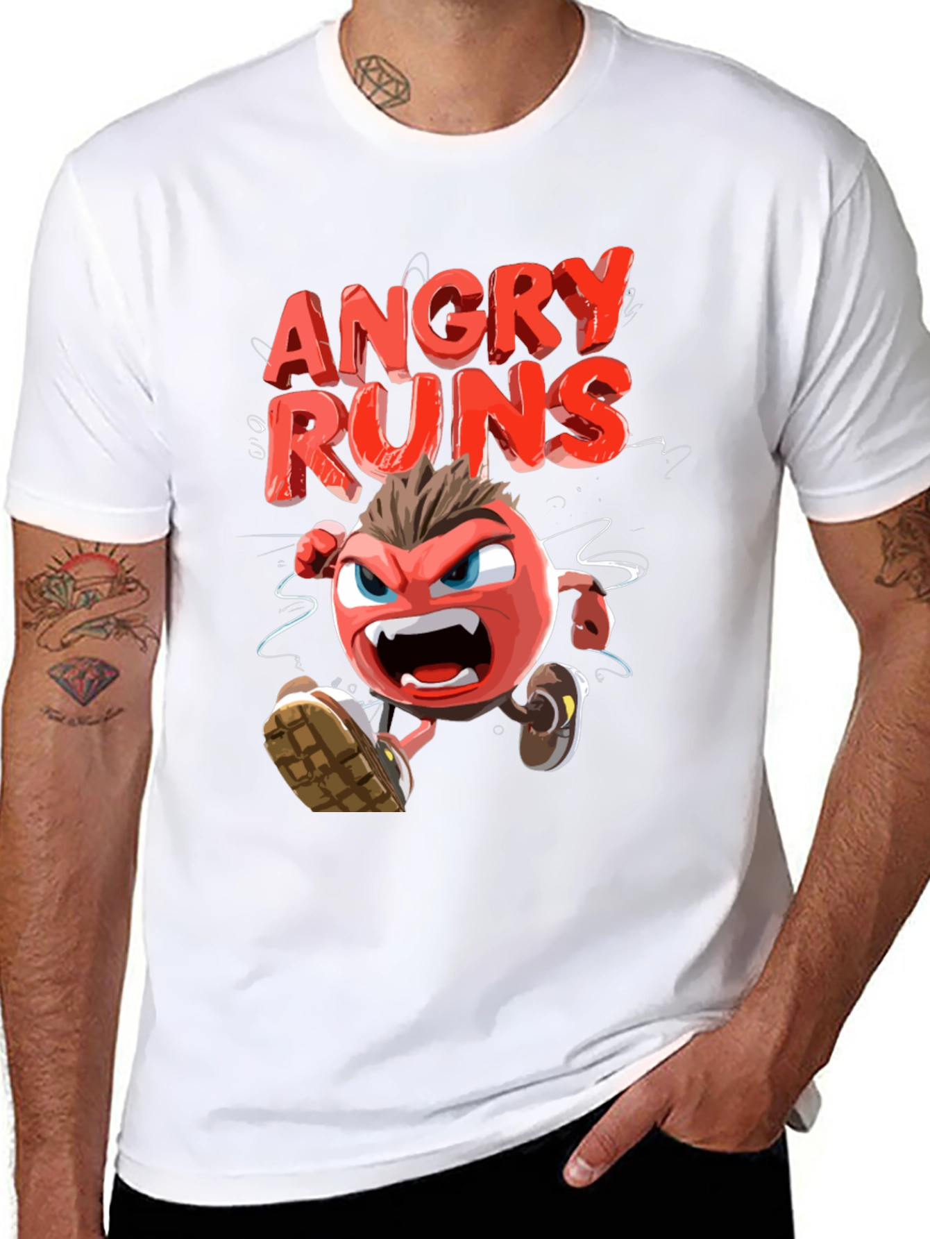 Angry Runs Black Graphic Tee