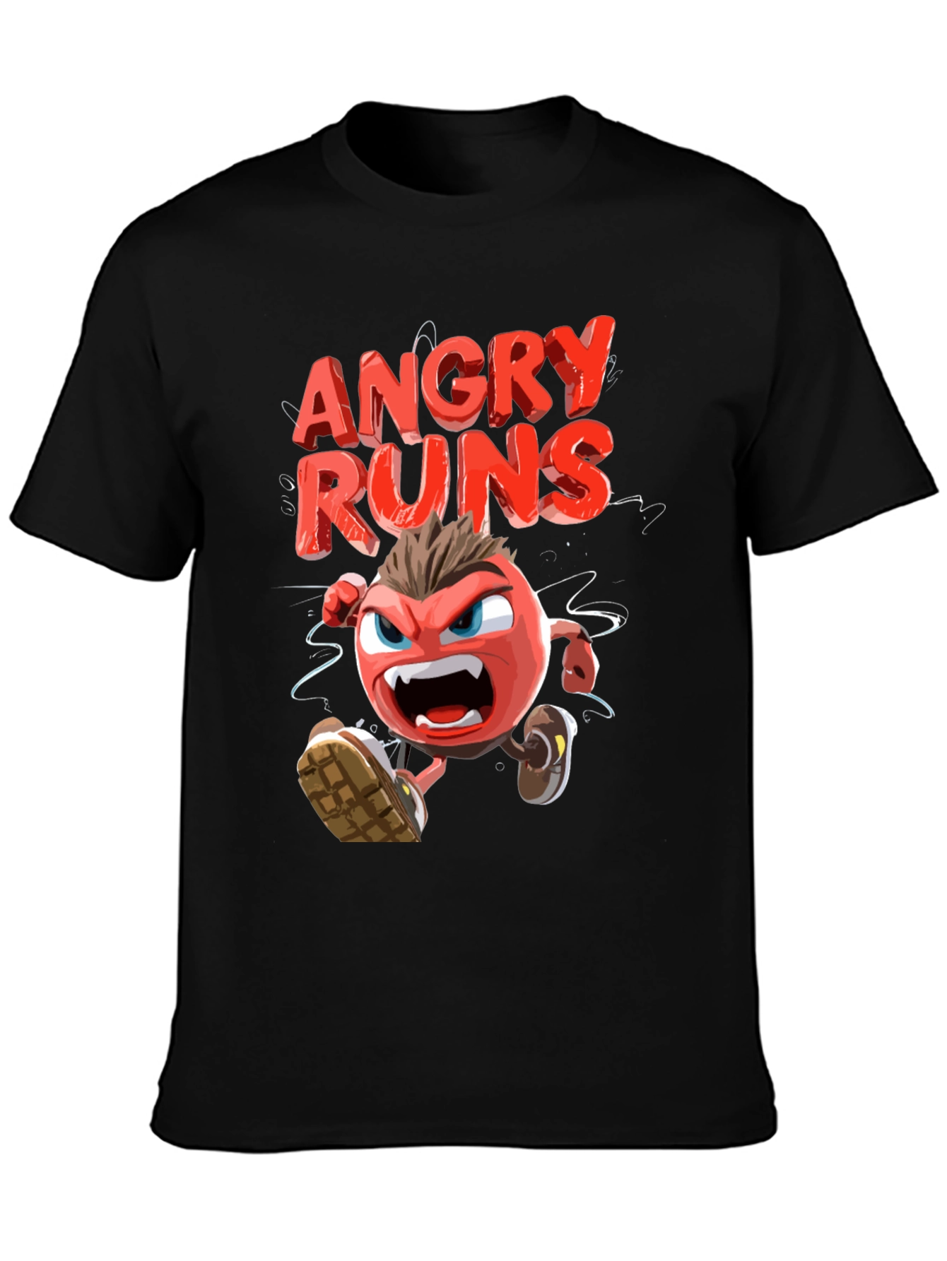 Angry Runs Black Graphic Tee
