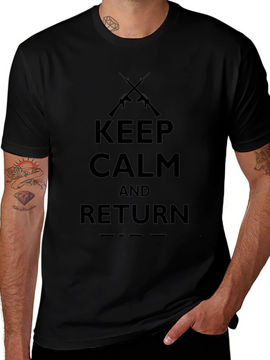 Keep Calm and Return Black T-Shirt